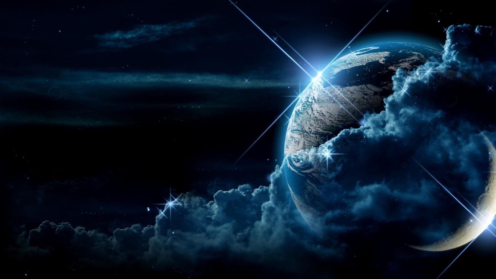 shape, dark, light, lightning, clouds, high, cloudscape, color, environment, air, laser, stars, heaven, sunlight, weather, star, design, sunrise, space, HD Wallpaper