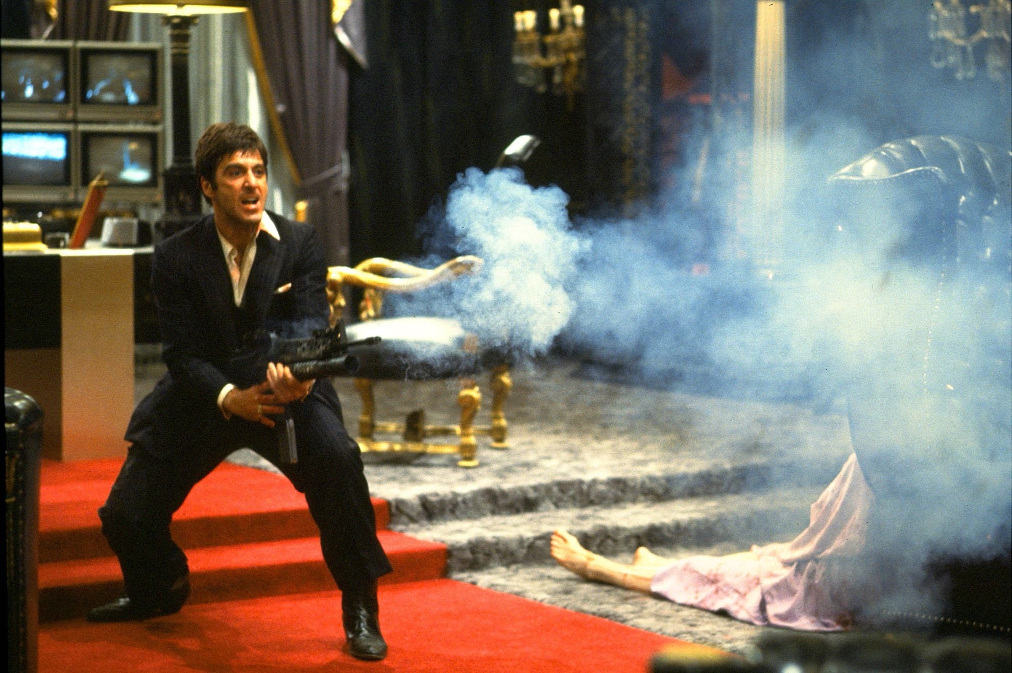 dark, drama, weapon, scarface, movie, gun, 1080P, blood, crime, battle, film, HD Wallpaper