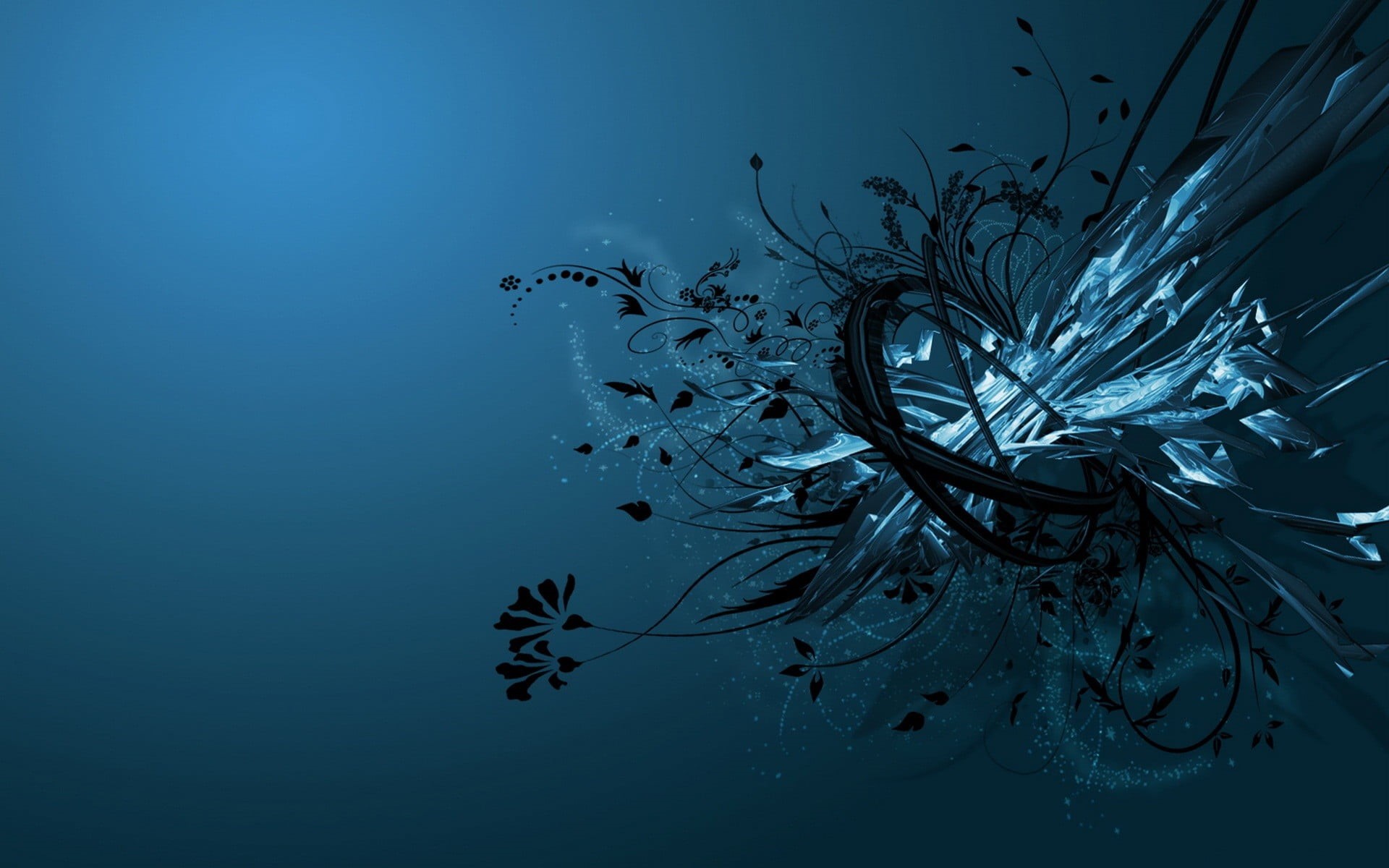 close-up, underwater, white, shapes, water, animal wildlife, day, black, branch, blue background, tranquility, animal themes, outdoors, nature, floral, HD Wallpaper