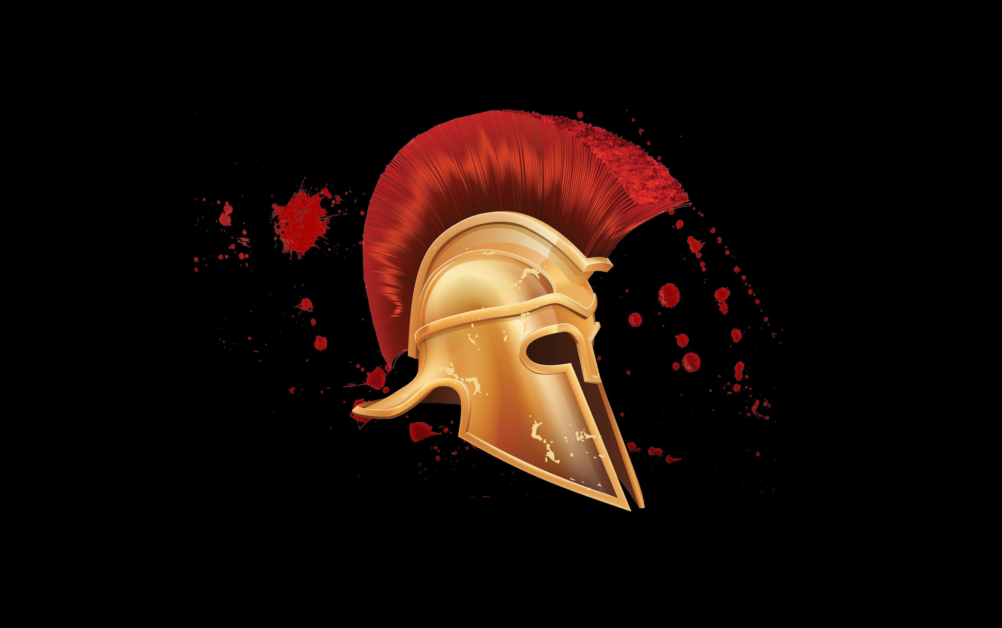 glowing, black background, still life, close-up, Spartan, helmet, architecture, electric lamp, no people, copy space, light - natural phenomenon, 2K, electricity, HD Wallpaper