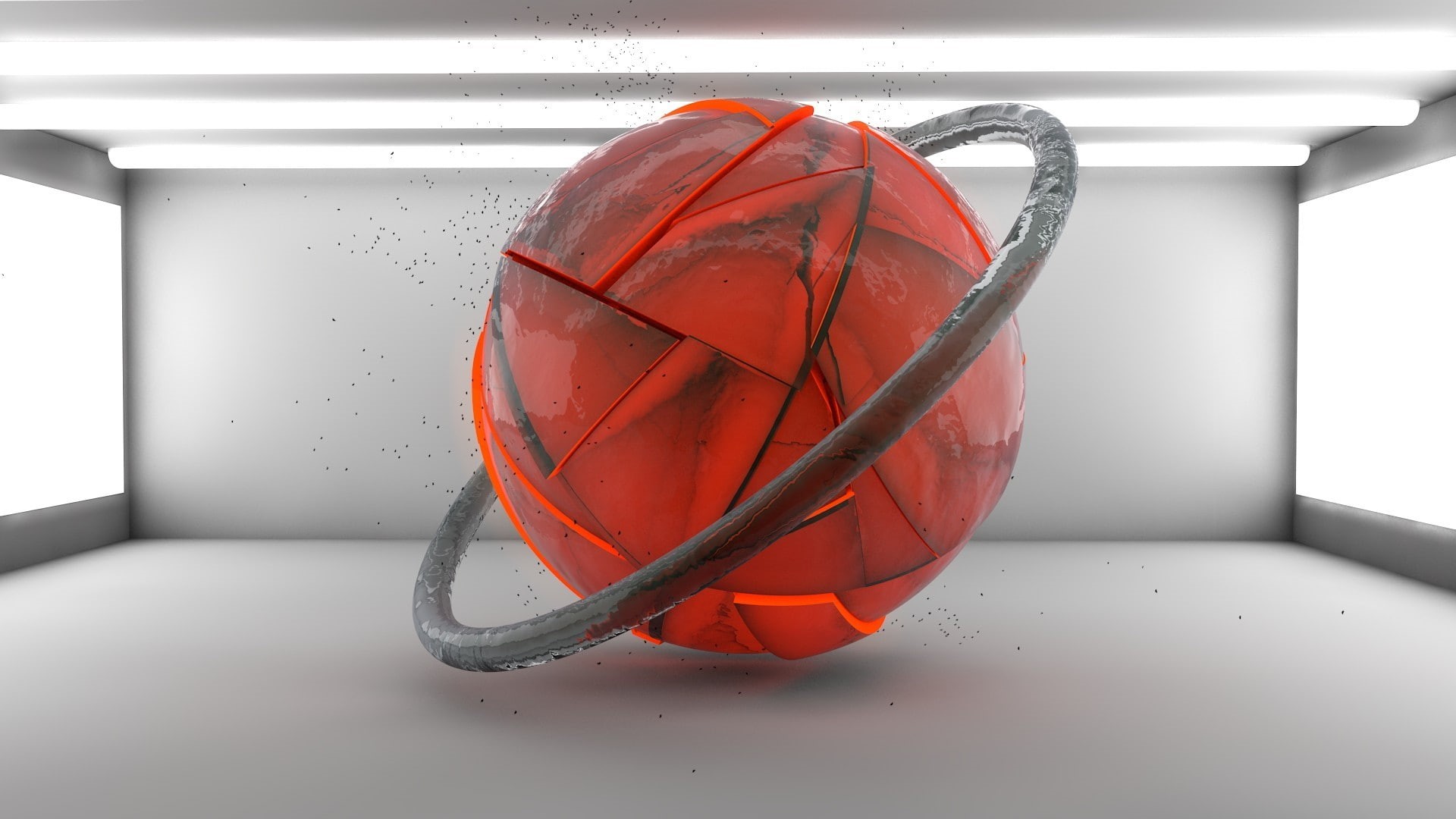 CGI, circle, digital art, render, 3D, ball, 1080P, sphere, HD Wallpaper