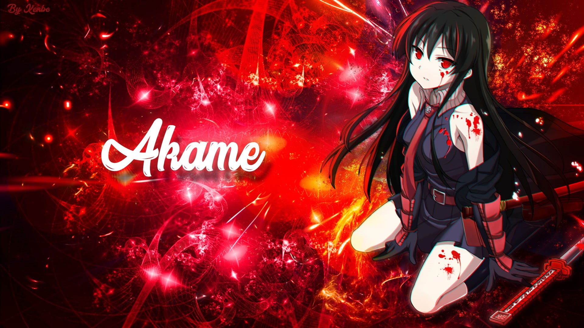 text, glowing, celebration, people, celebration event, clothing, blood, night, Akame, illuminated, spooky, halloween, costume, indoors, holiday - event, HD Wallpaper