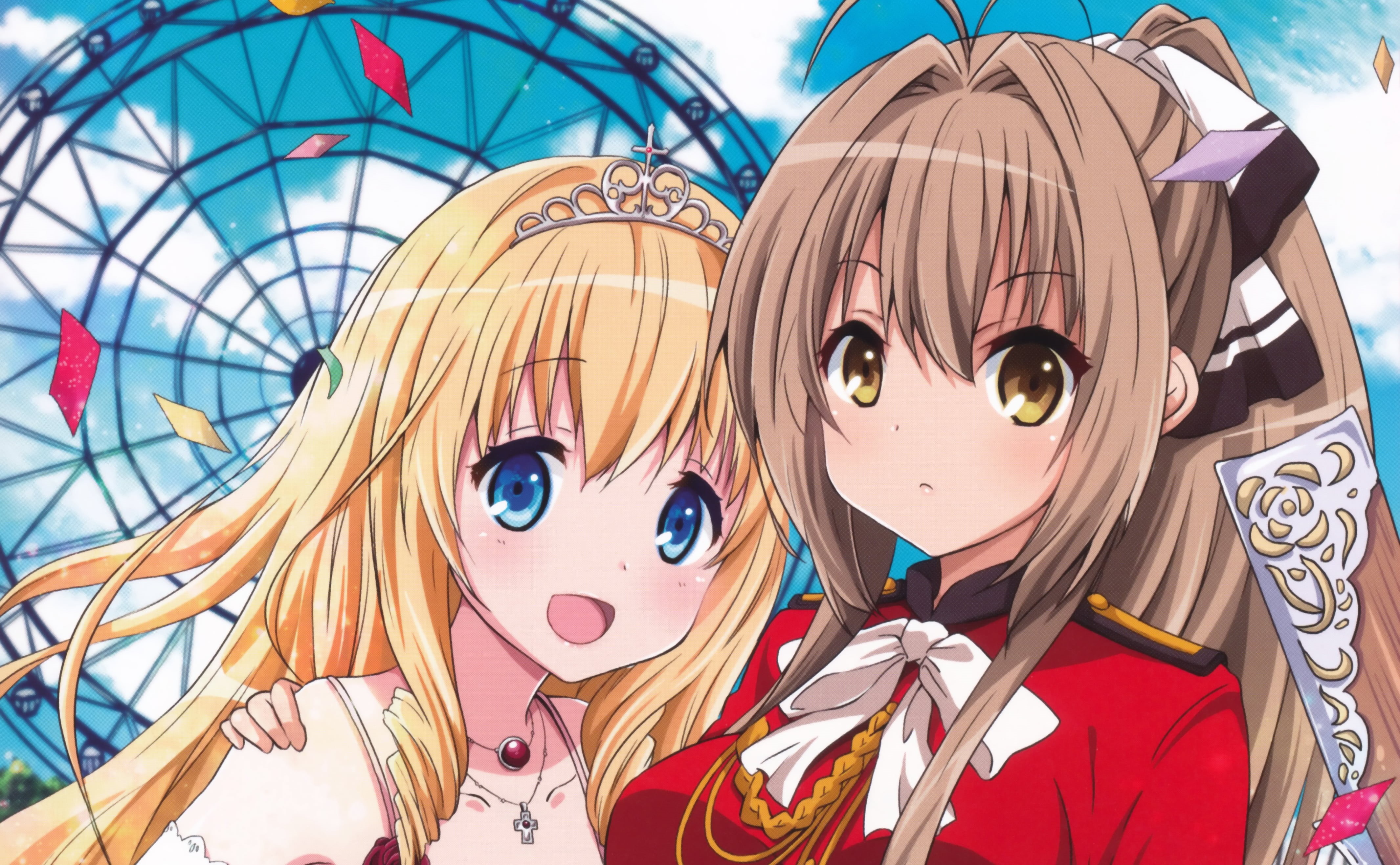 4K, Isuzu Sento, Latifa Fleuranza, Amagi Brilliant Park, Anime, HD Wallpaper