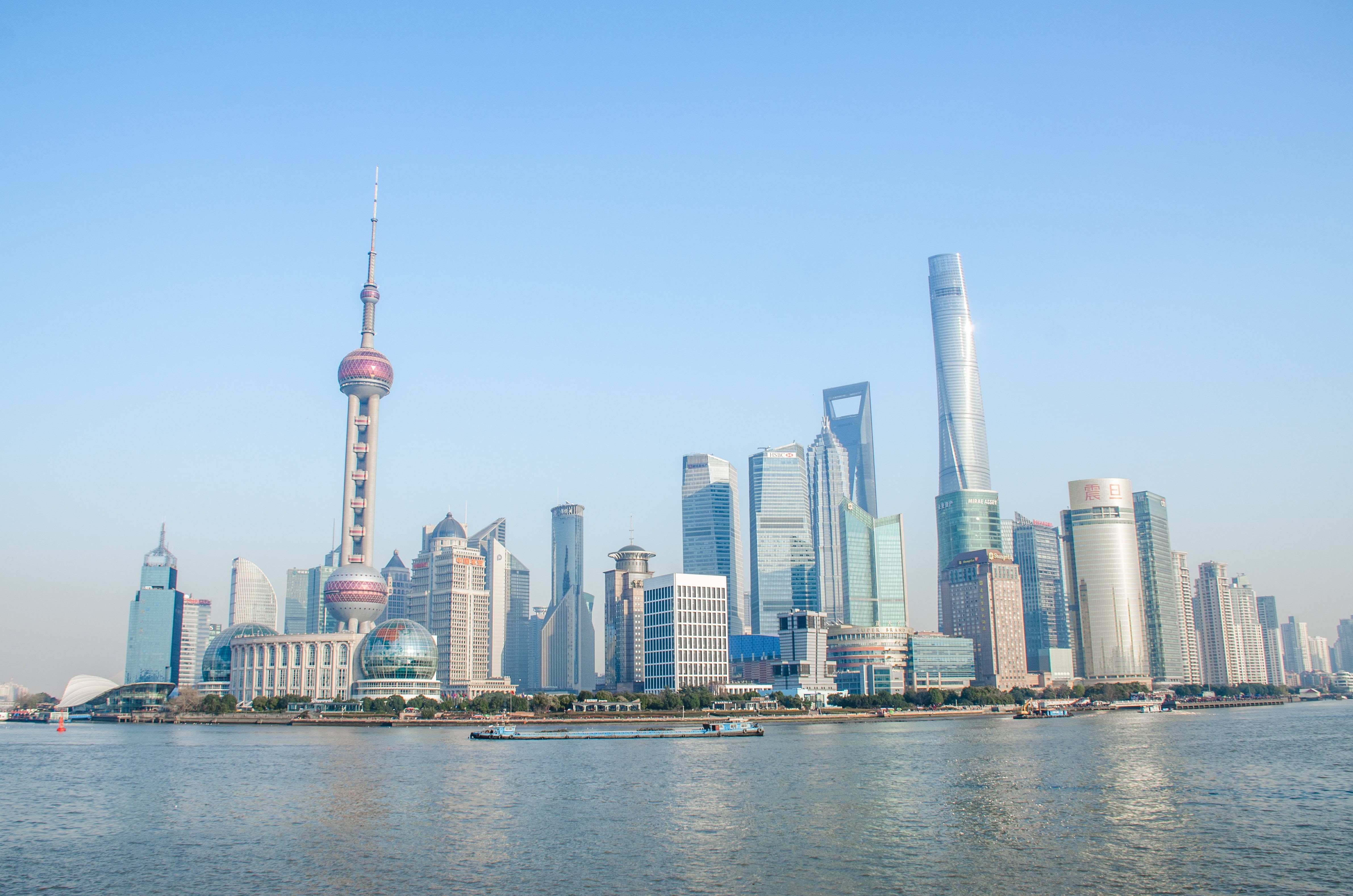 no people, pearl, outdoors, shanghai, china, nature, the bund, urban skyline, water, building, downtown district, built structure, oriental pearl tower, HD Wallpaper