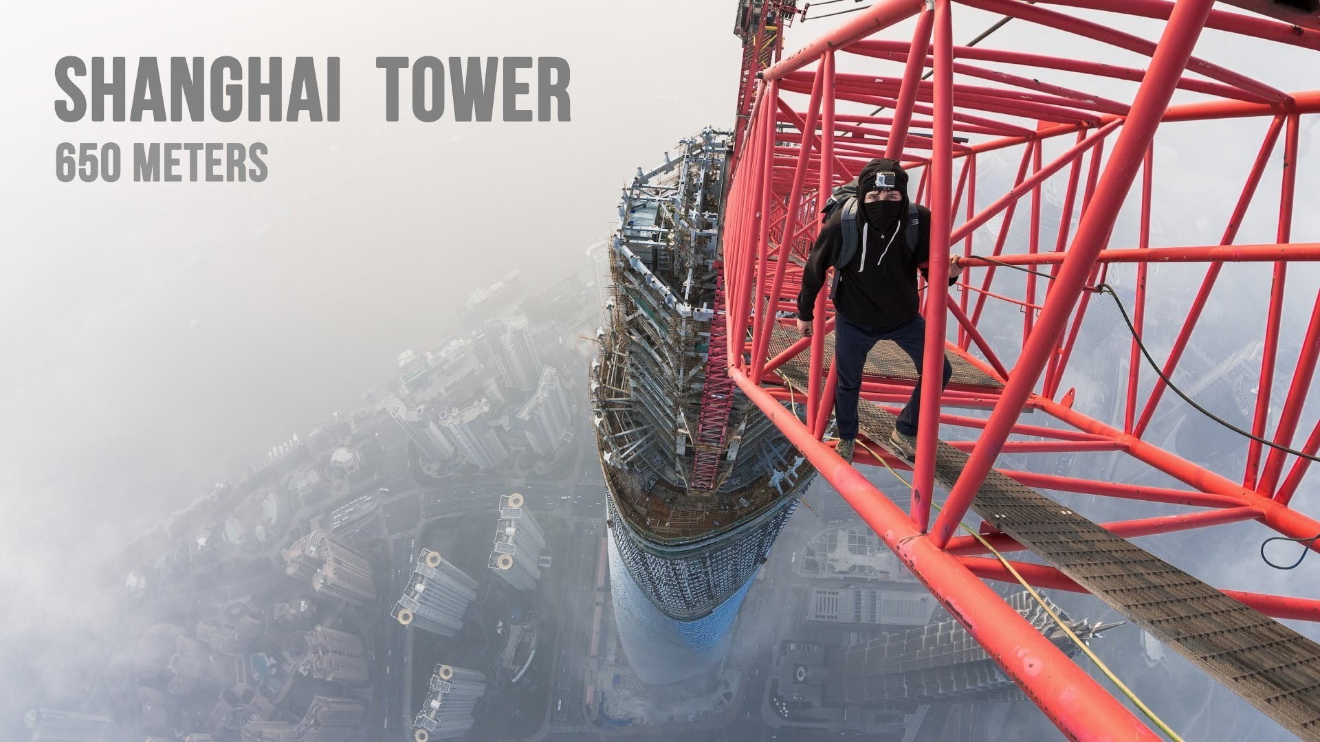 people, red, equipment, men, sign, climbing, occupation, GoPro, one person, building exterior, city, 1080P, built structure, cranes (machine), western script, HD Wallpaper