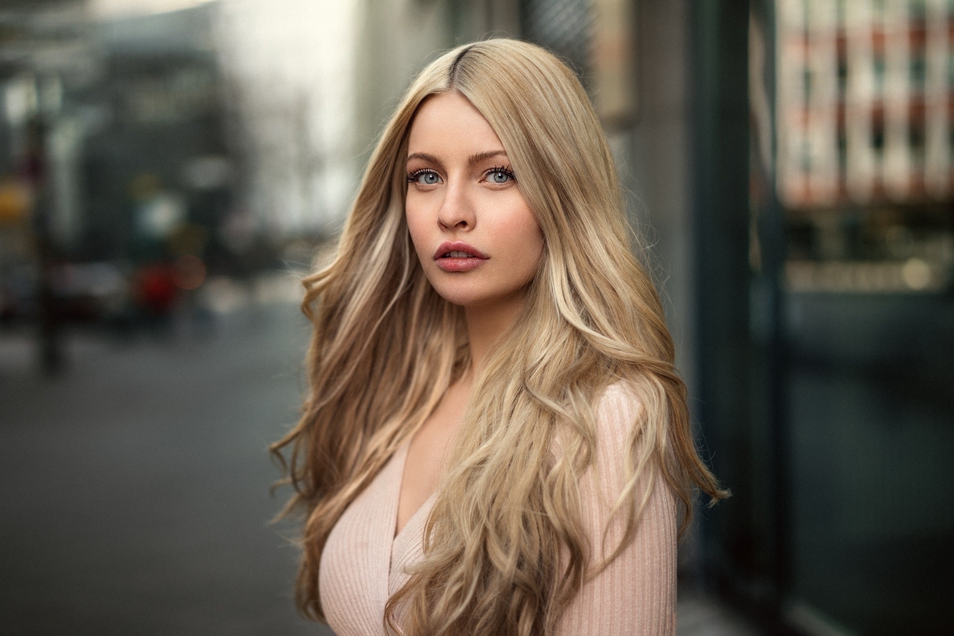 portrait, Martin Kühn, 1080P, blonde, 500px, depth of field, women, HD Wallpaper