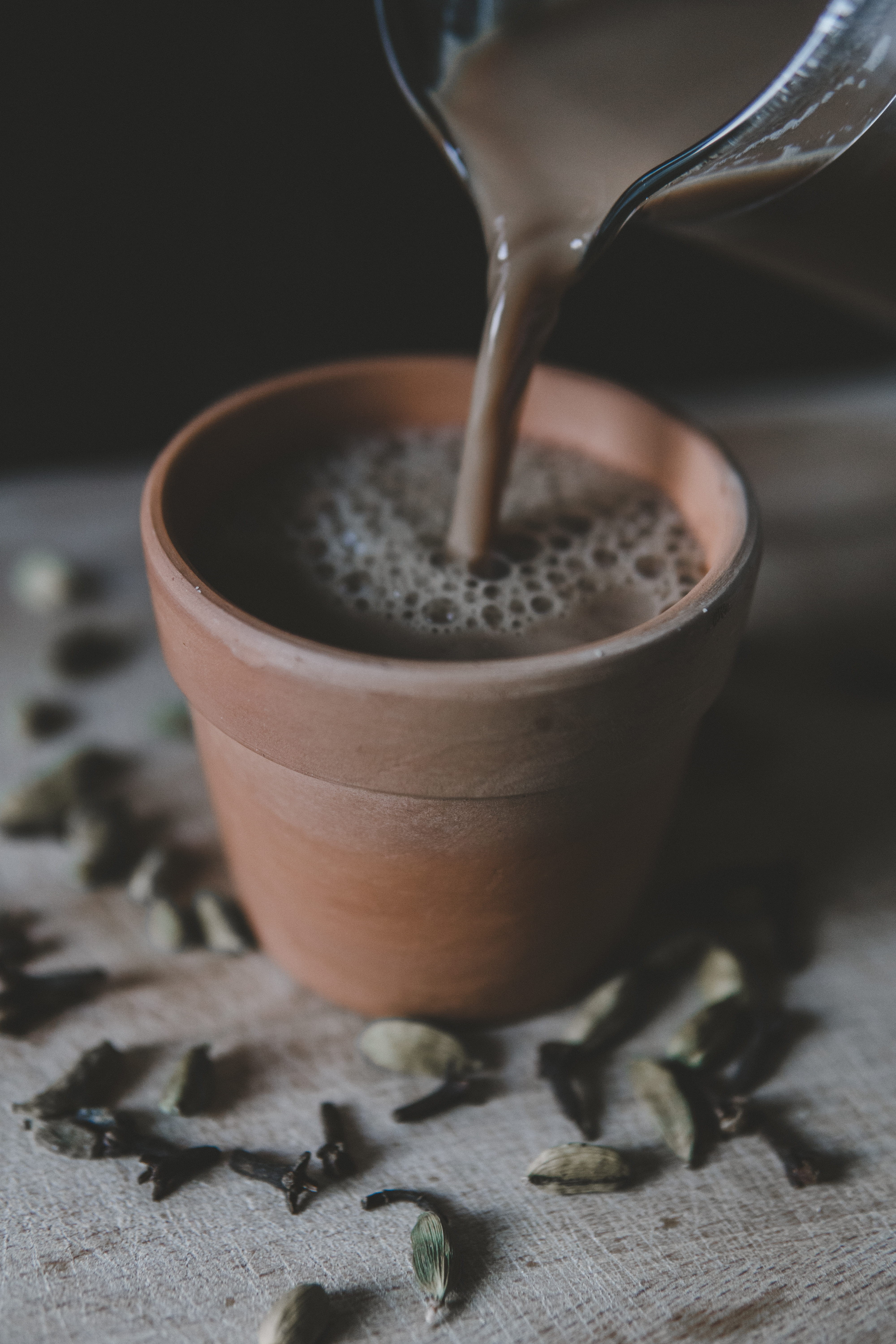 pakistani, cup, latte, milk, still life, 5K, freshness, drink, no people, glass, close-up, pakistan, spoon, mug, healthy eating, hot chocolate, coffee cup, Phone HD Wallpaper