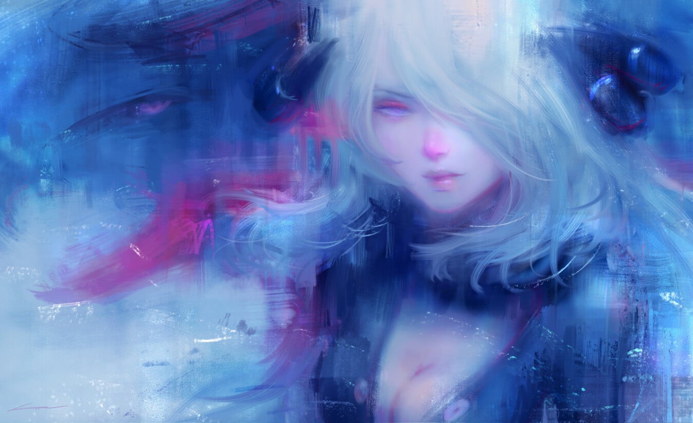 Alex Chow, ArtStation, Cynthia (Pokémon), 720P, Pokémon, digital art, illustration, fan art, HD Wallpaper