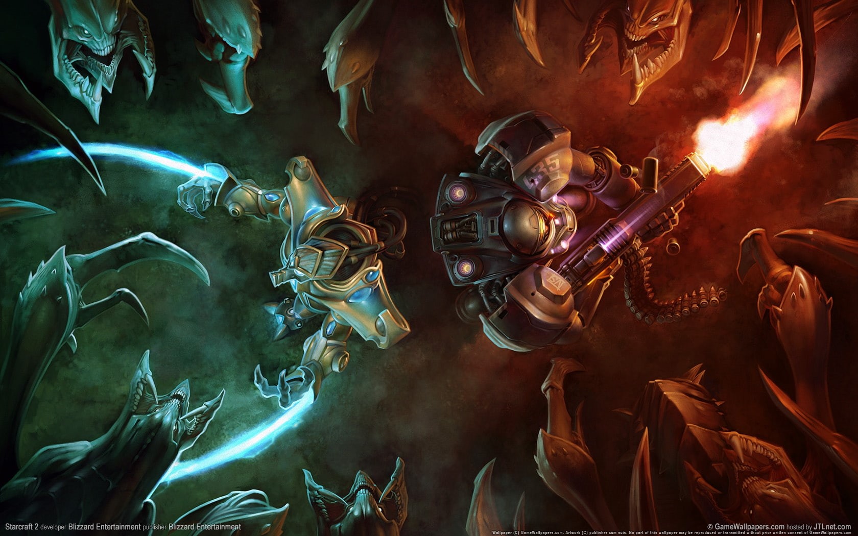 Protoss, Flood, craft, Starcraft 2, 720P, games, art, hd, video, star, starcraft, terran, survival, HD Wallpaper