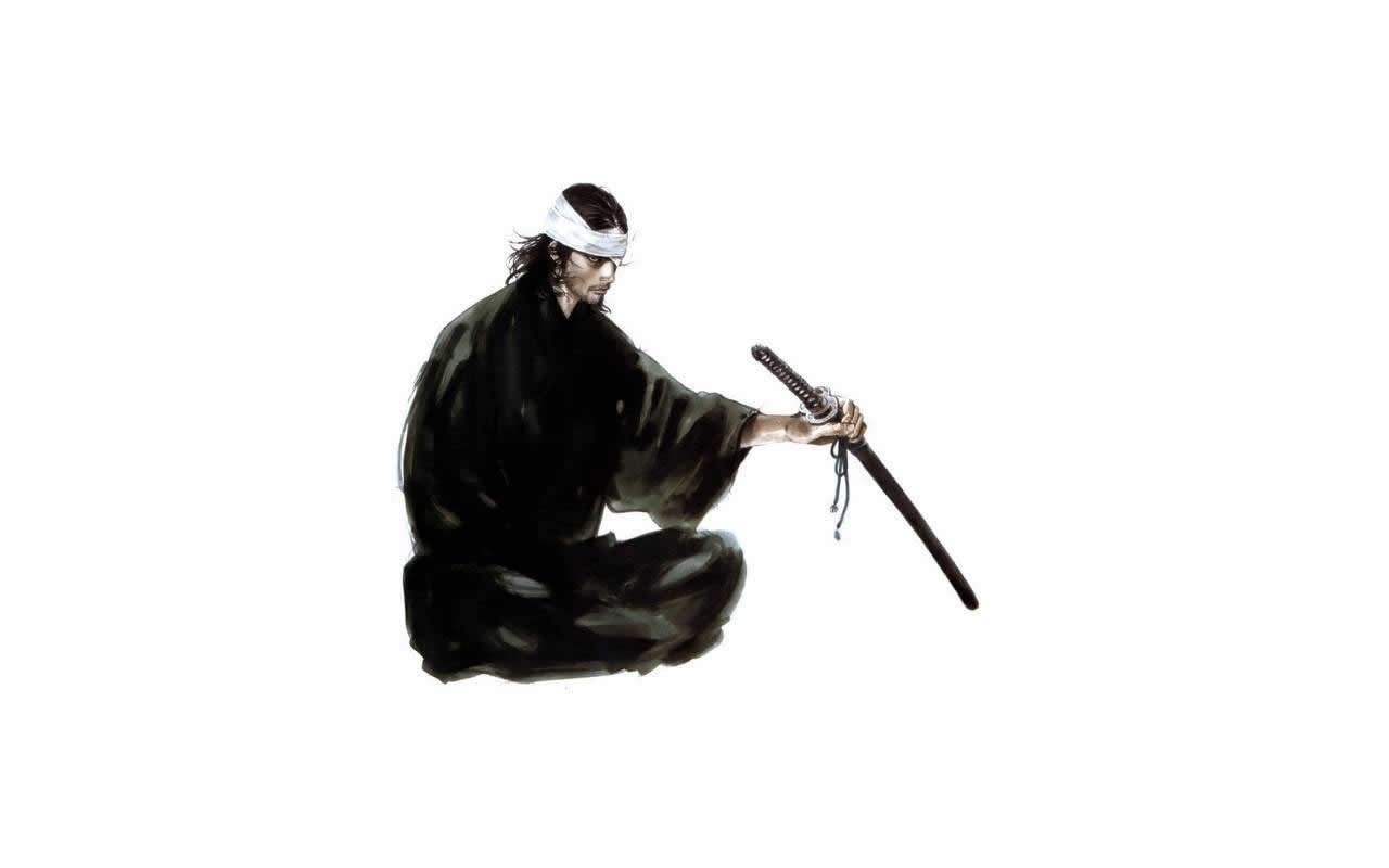 katana, samurai, 720P, manga, Miyamoto Musashi, HD Wallpaper