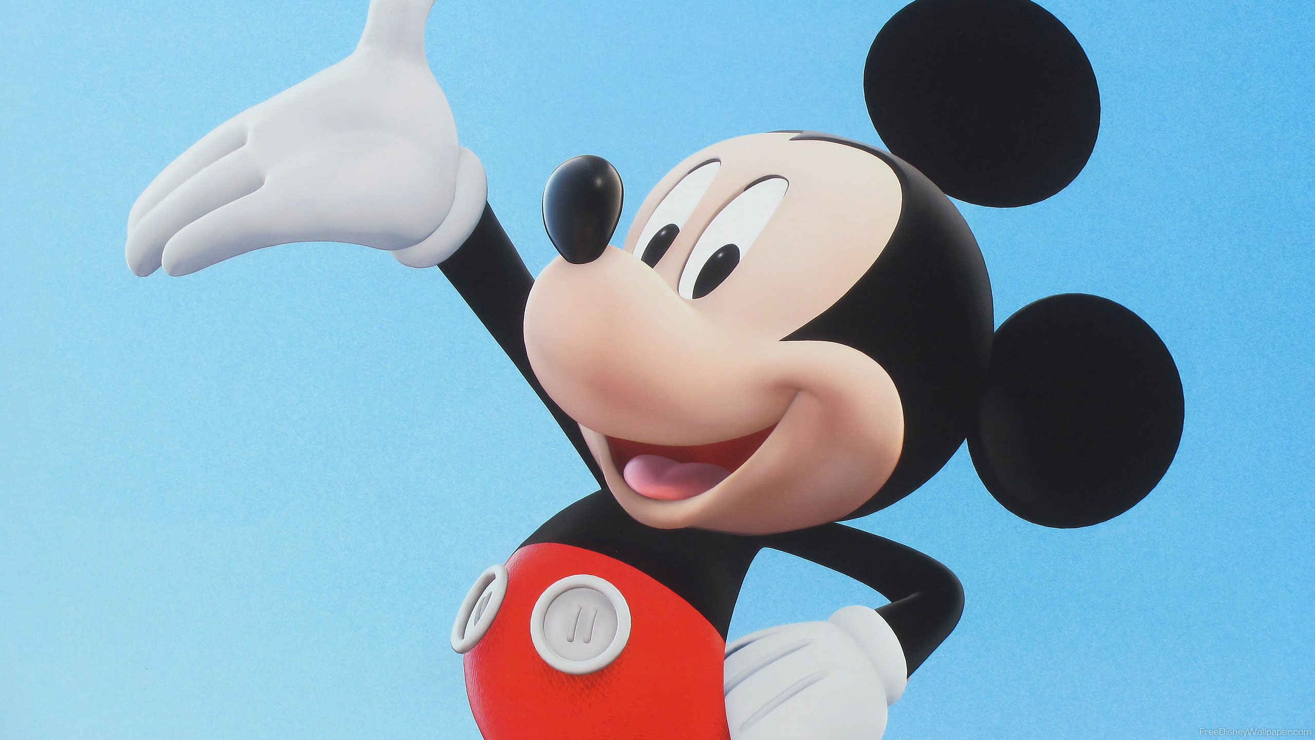 cartoon, mickey mouse, blue, 2K, classic, mouse, lovely, backfground, lovely cartoon, blue backfground, mickey, HD Wallpaper