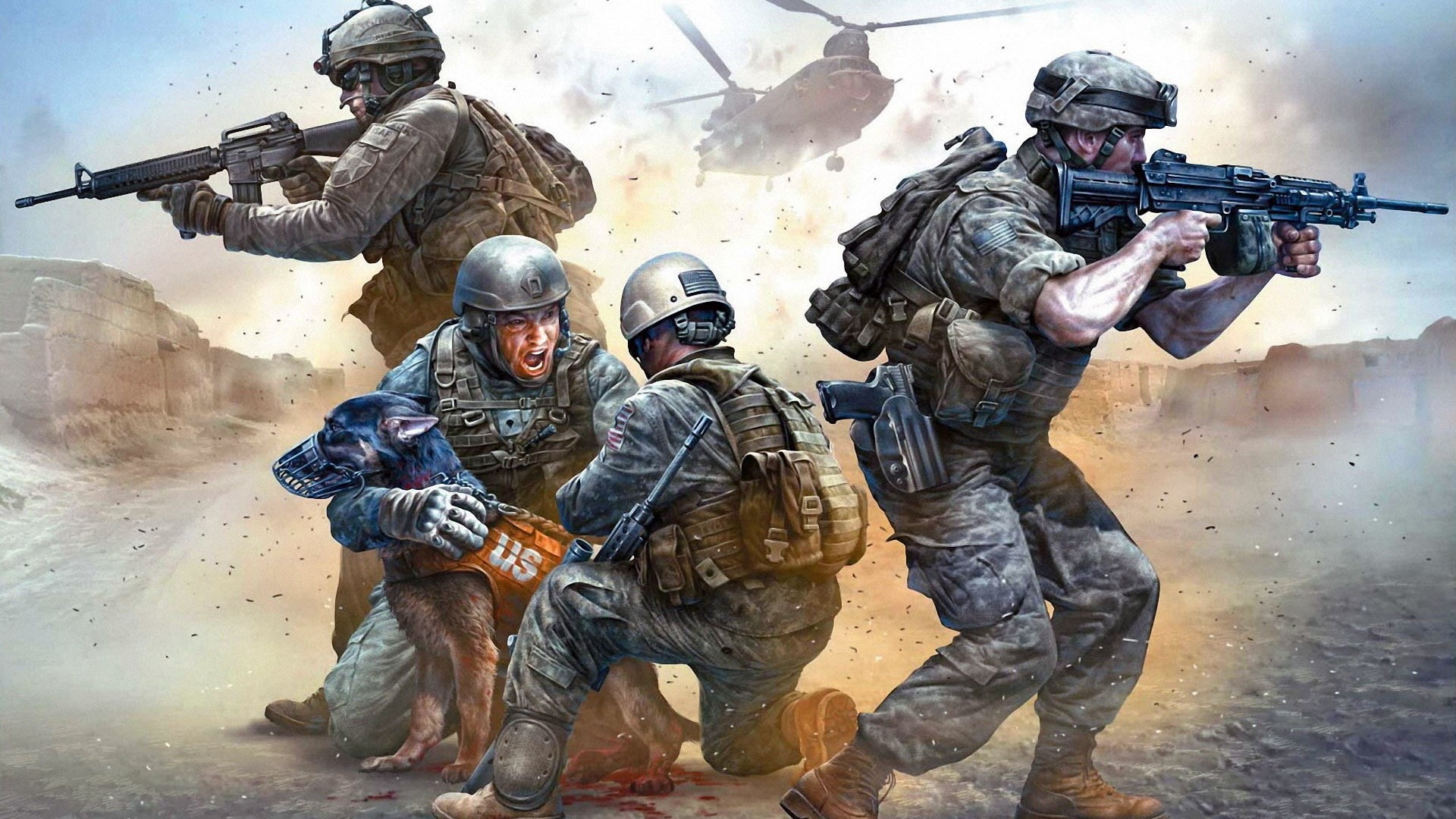Military, US Soldiers, Do not throw your, 1080P, A wounded dog, No Soldier left behind, HD Wallpaper