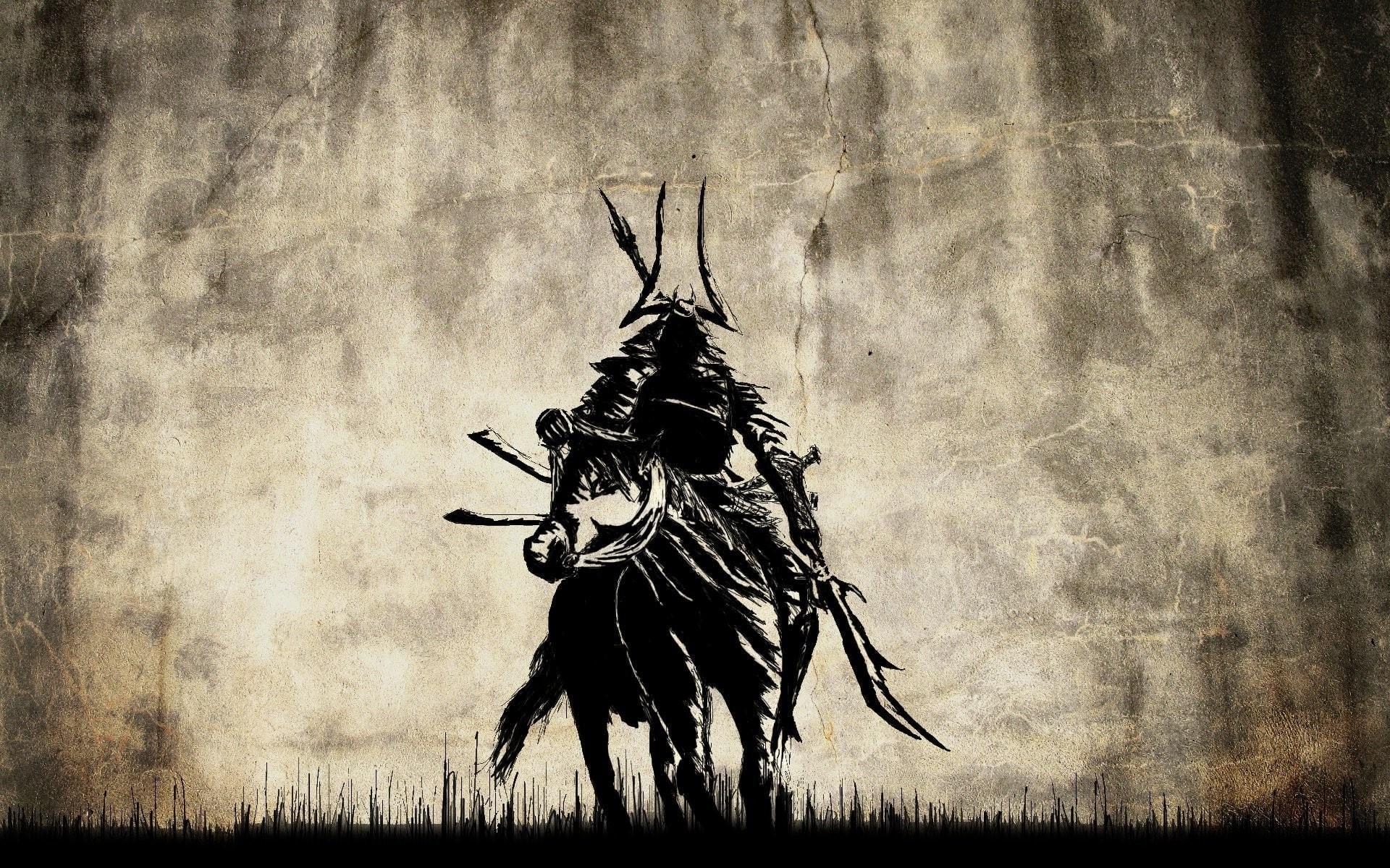 warrior, horse, weapon, sword, 1080P, Crown, grass, turk, fantasy Art, mongols, Ancient, Old, HD Wallpaper