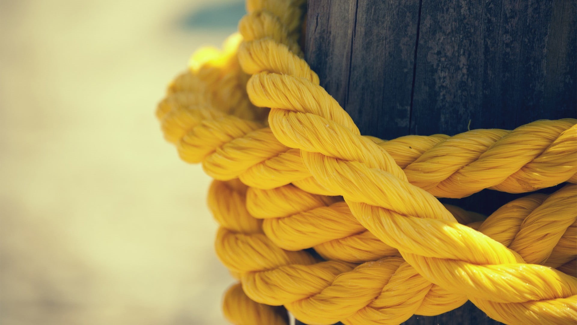 yellow, nature, day, brown, wood - Material, string, rope, outdoors, still life, connection, no People, beige, backgrounds, close-up, ropes, detail, knot, HD Wallpaper