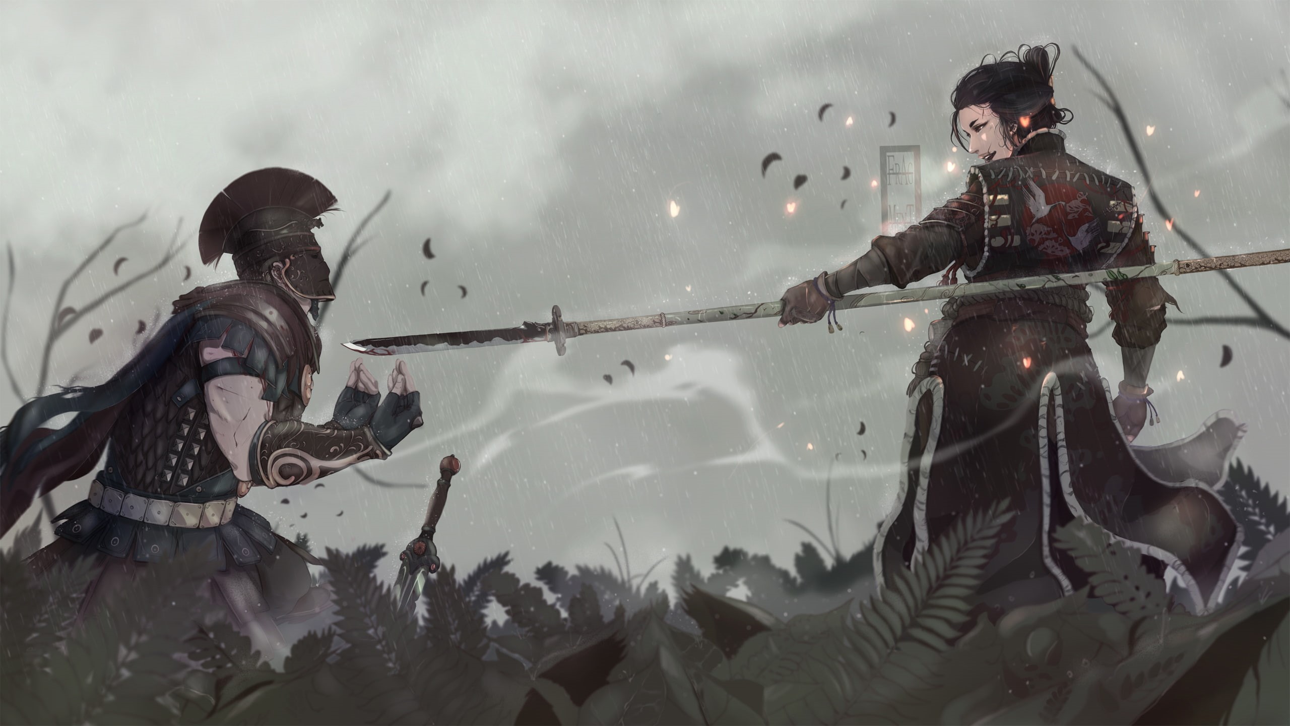 For Honor, ninjia, 2K, samurai, Roman Avseenko, IFrAgMenTIx (deviantArt), Centurion, HD Wallpaper