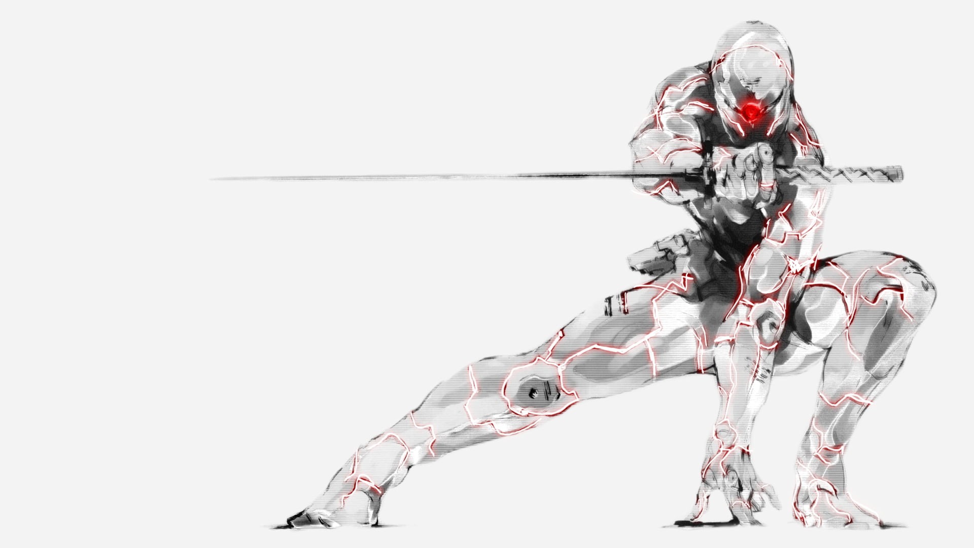 cut out, females, digital composite, copy space, white color, Metal Gear Solid, young adult, Gray Fox (character), studio shot, silver colored, full length, HD Wallpaper