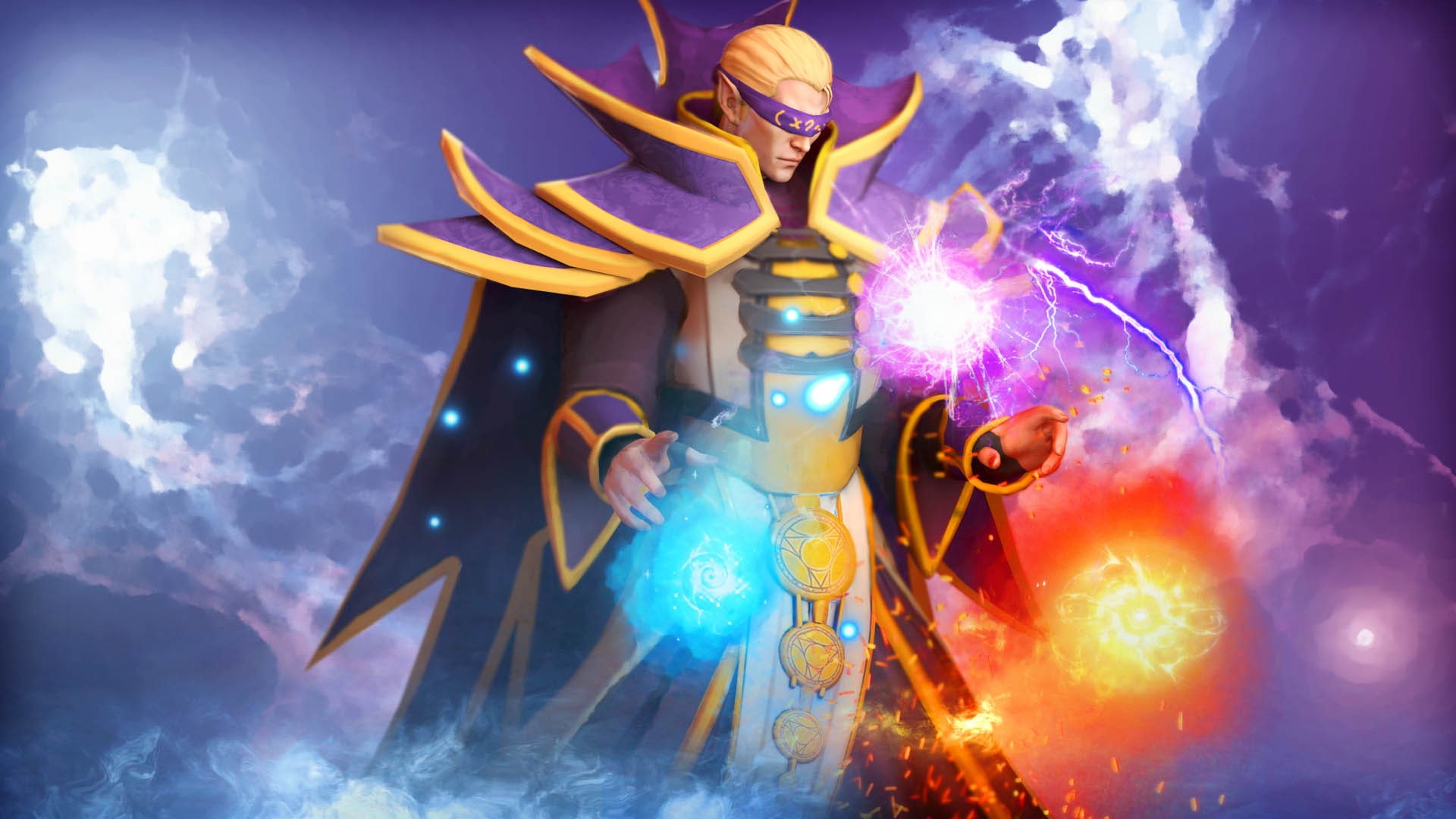 dragon knight, rubick, windrunner, juggernaut, 1080P, dota 2, invoker, HD Wallpaper