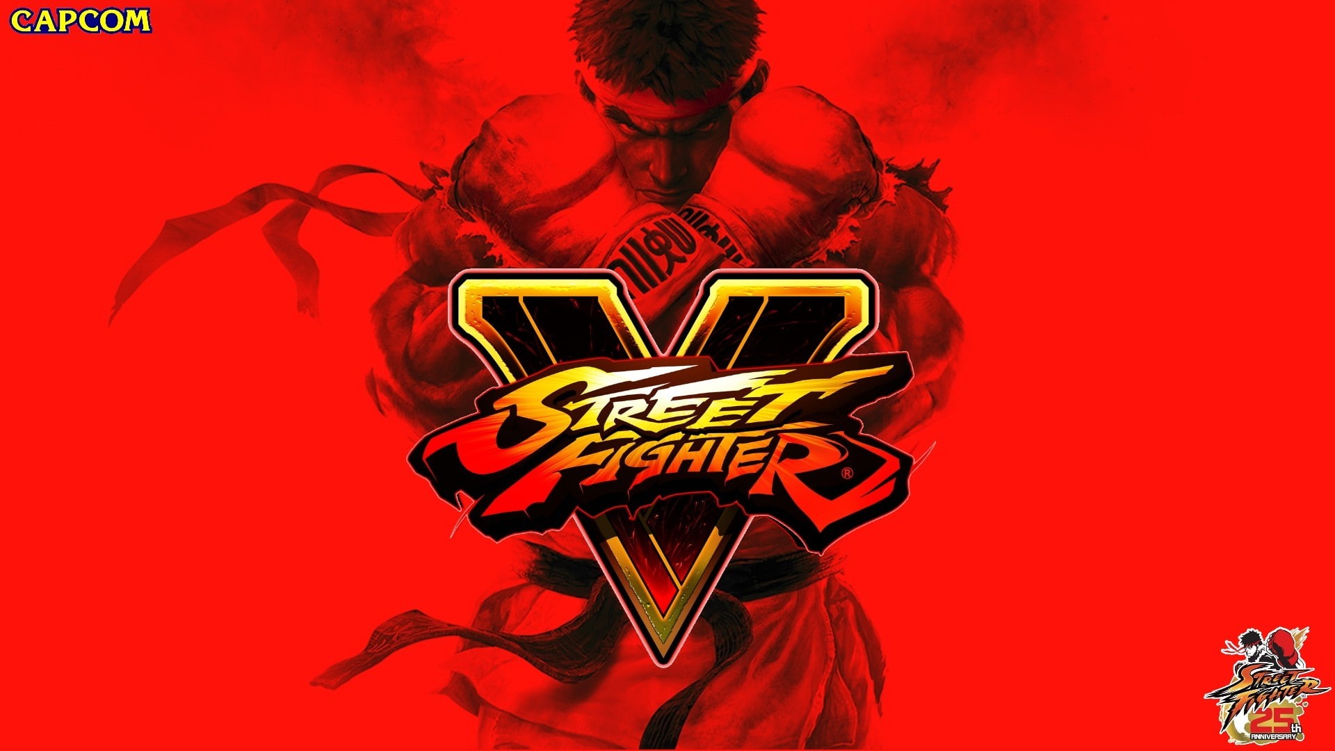 festival, studio shot, emotion, Ryu (Street Fighter), Street Fighter V, adult, colored background, red background, one person, 1080P, indoors, arts culture and entertainment, HD Wallpaper