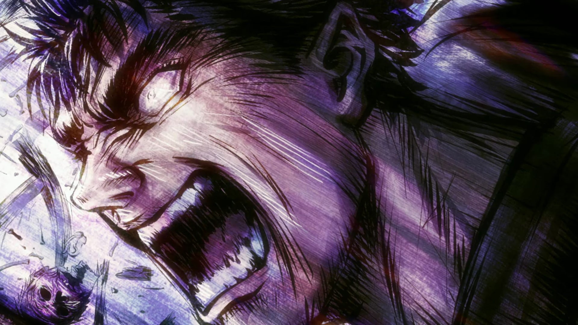 1080P, purple, extreme close-up, backgrounds, vulnerability, no people, berserk, plant, outdoors, feather, Anime, manga, nature, pattern, close-up, full frame, HD Wallpaper