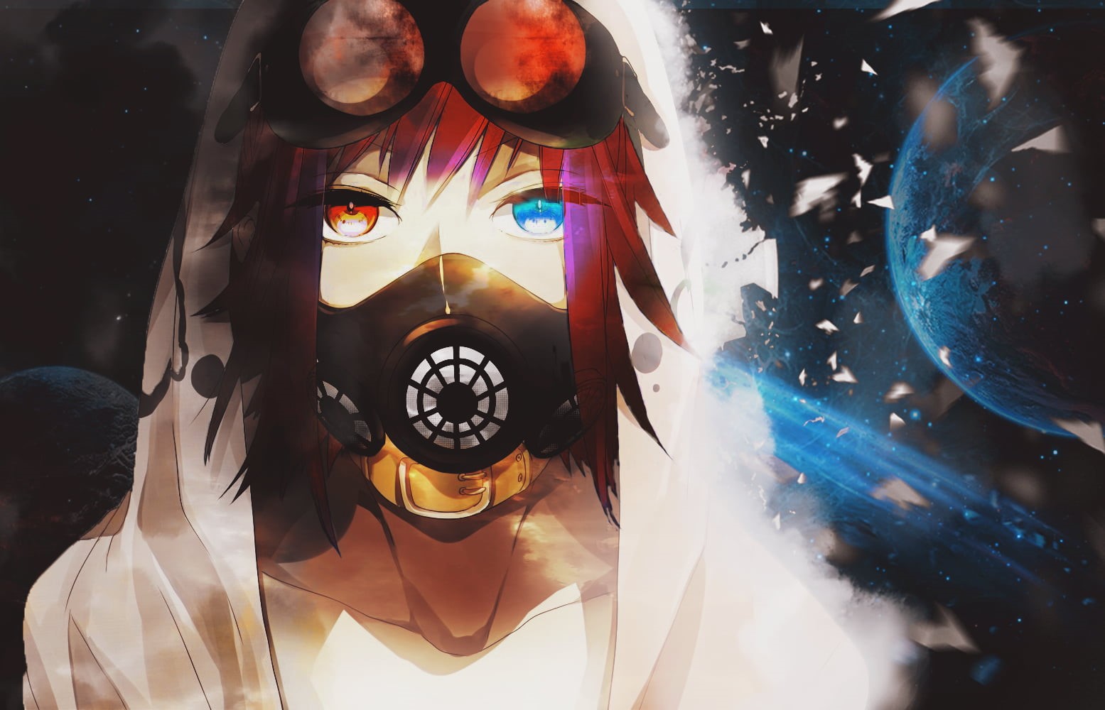 representation, no people, Megpoid Gumi, Vocaloid, human representation, close-up, art and craft, mask, illuminated, human skeleton, reflection, anime, HD Wallpaper