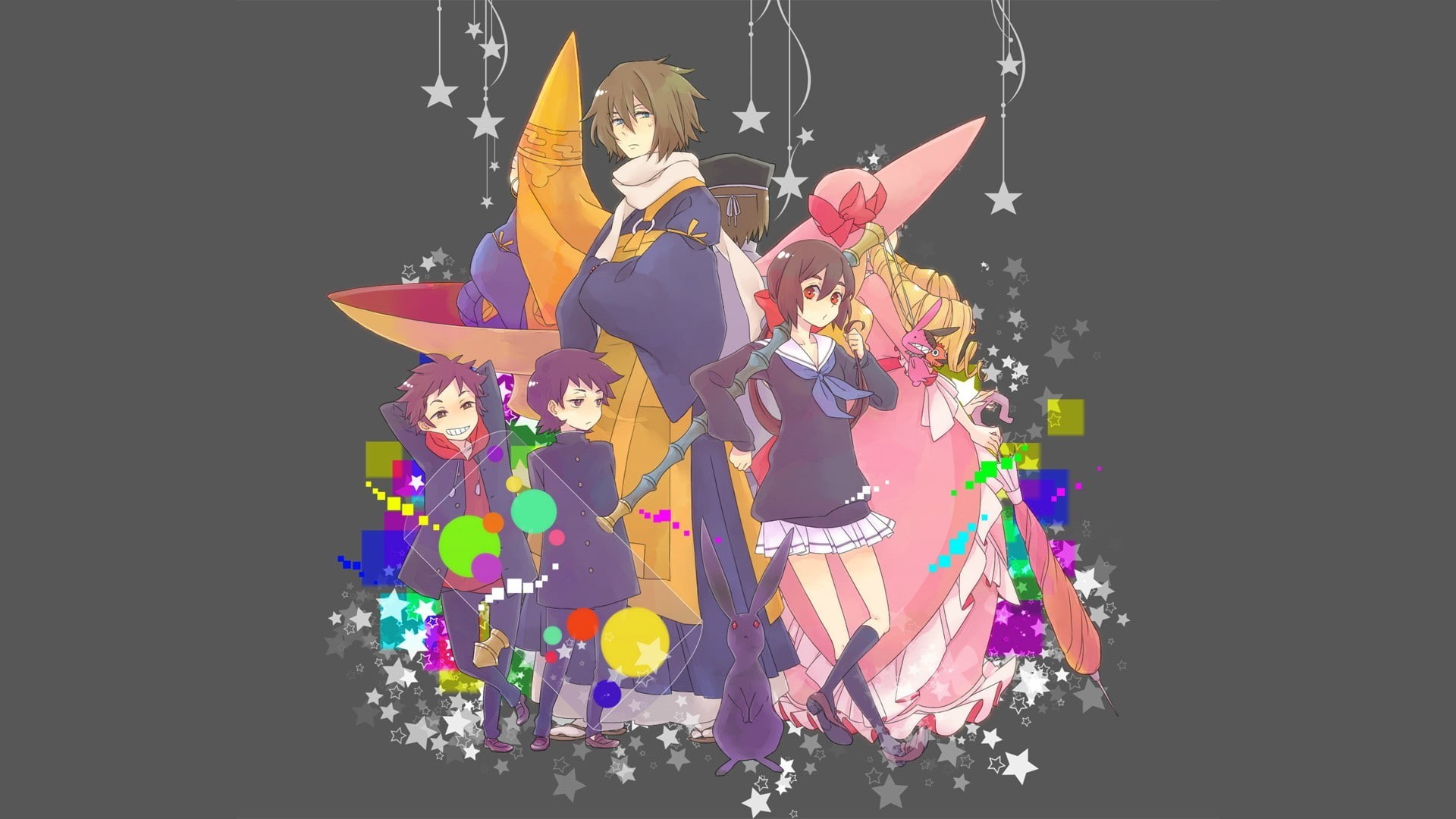 human representation, women, multi colored, Myoue (Kyousougiga), decoration, Kyousou Giga, studio shot, real people, representation, 1080P, creativity, HD Wallpaper