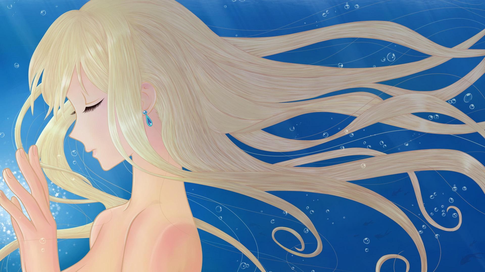 blonde, umi monogatari: anata ga ite kureta koto, 1080P, character, monogatari, ga, marin, ite, 1920x1080, koto, kureta, anime, hair, umi, girl, anata, HD Wallpaper
