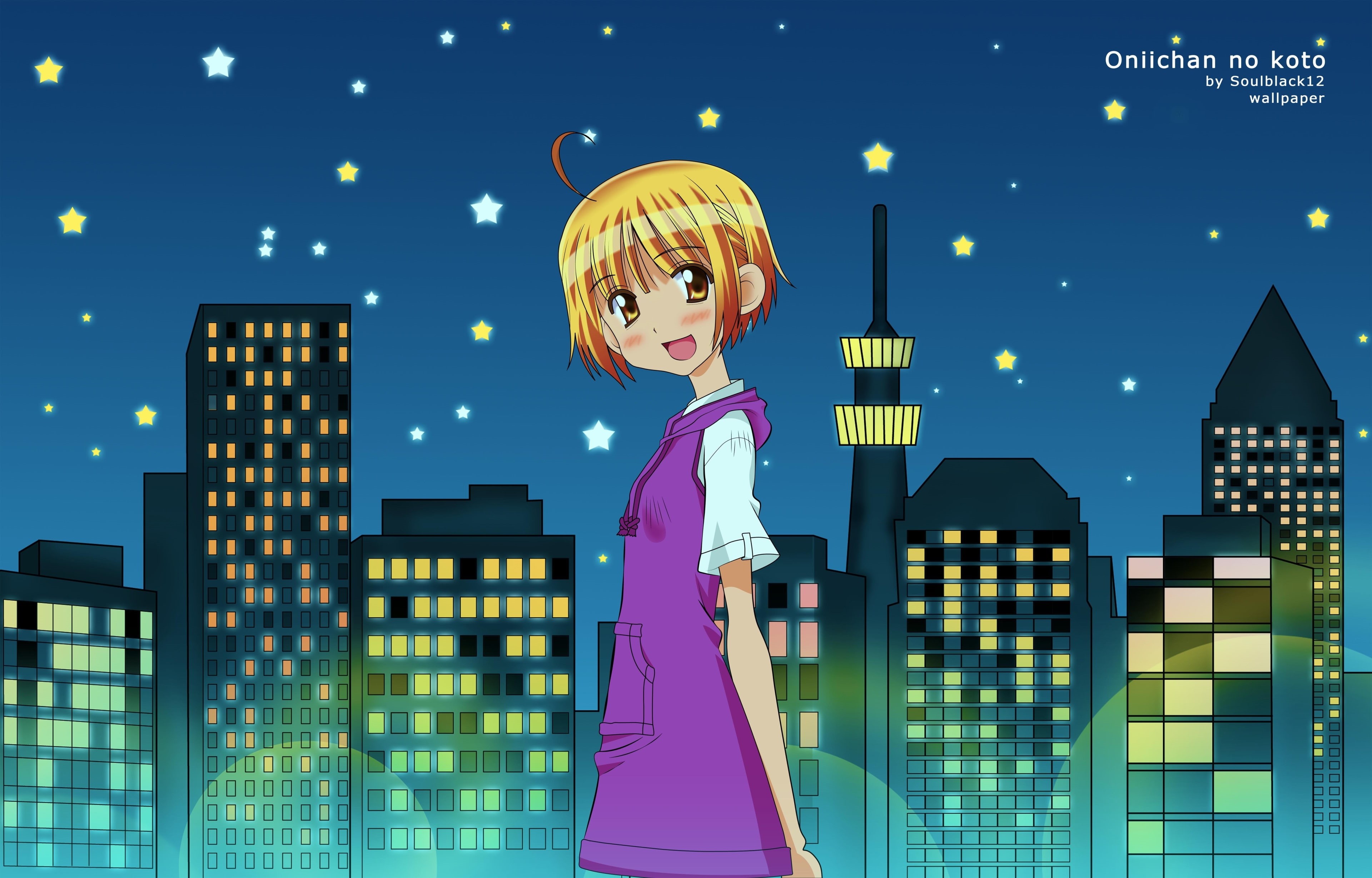 beauty, digital composite, one person, oniichan no koto nanka zenzen suki ja nai n da kara ne 4k  hd, nature, illuminated, sky, office building exterior, HD Wallpaper