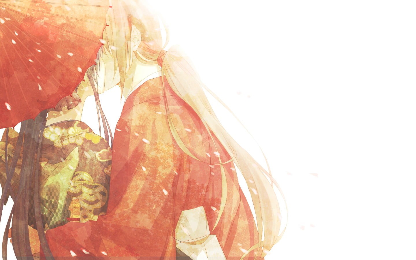 kamiya, red, Rurouni Kenshin, plastic, Himura Kenshin, 720P, close-up, plastic bag, wellbeing, traditional clothing, digital, studio shot, indoors, kissing, HD Wallpaper