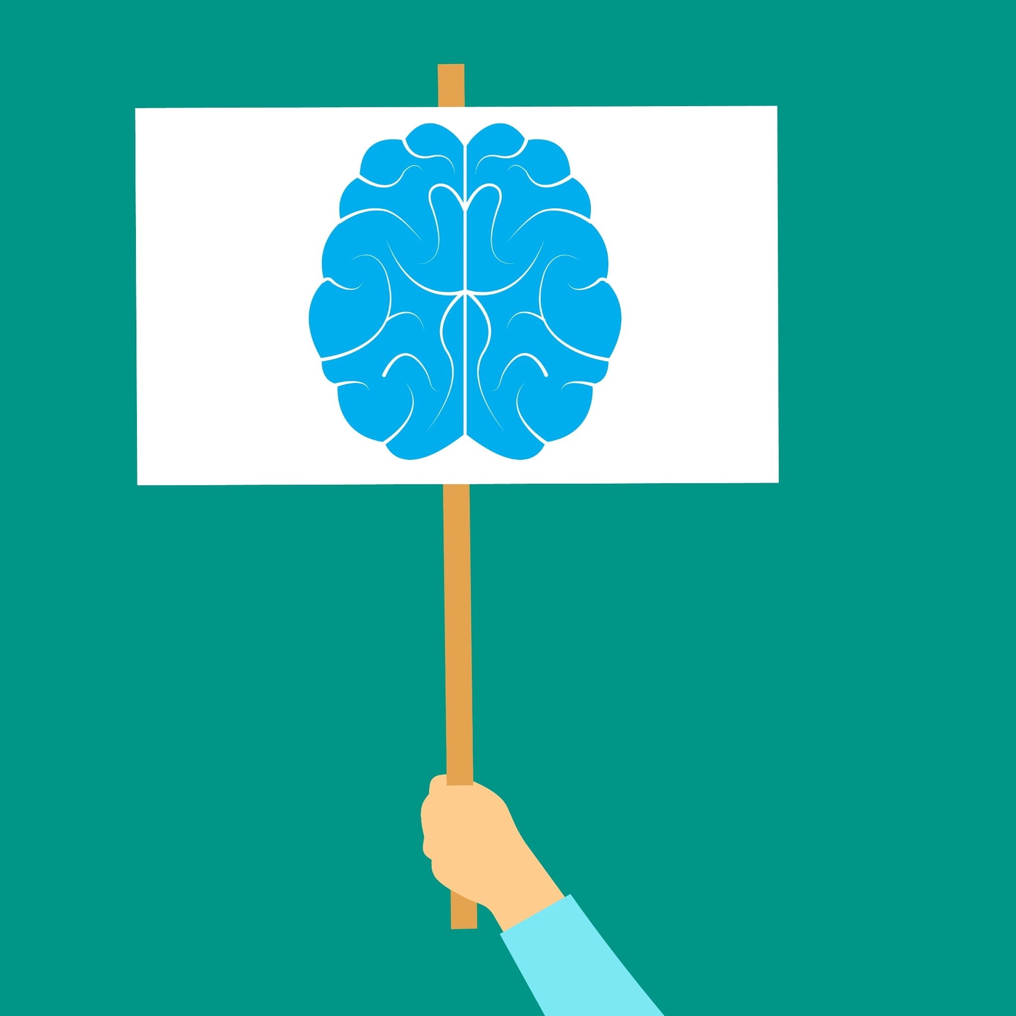 white color, blue, brainstorming, vibrant color, colored background, brain health, hand, thinking, symbol, illustration, outdoors, brain logo, environment, Phone HD Wallpaper