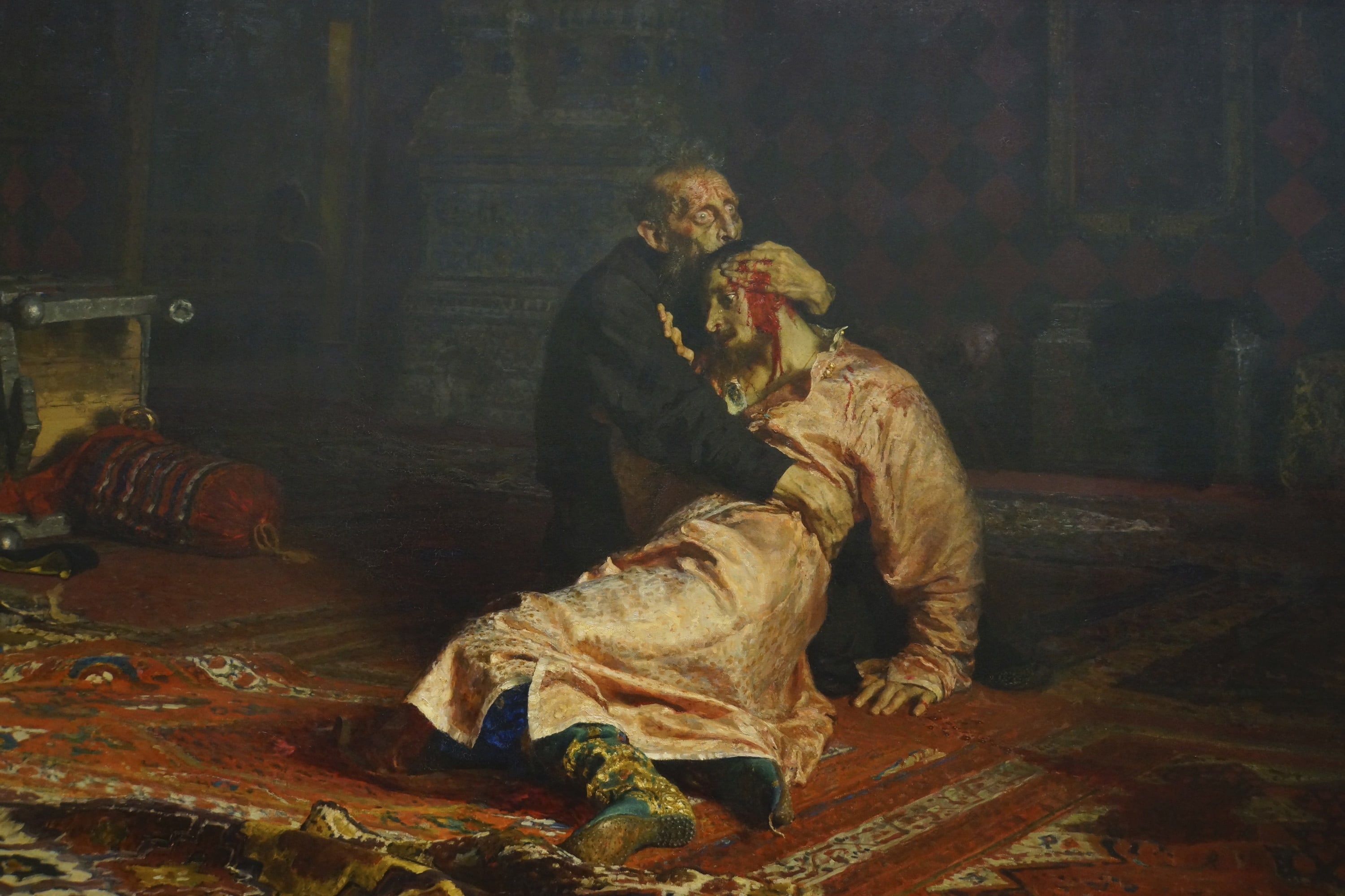 painting, Ilya Repin, Traditional Artwork, 2K, Ivan the Terrible and His Son Ivan, paper, traditional art, HD Wallpaper