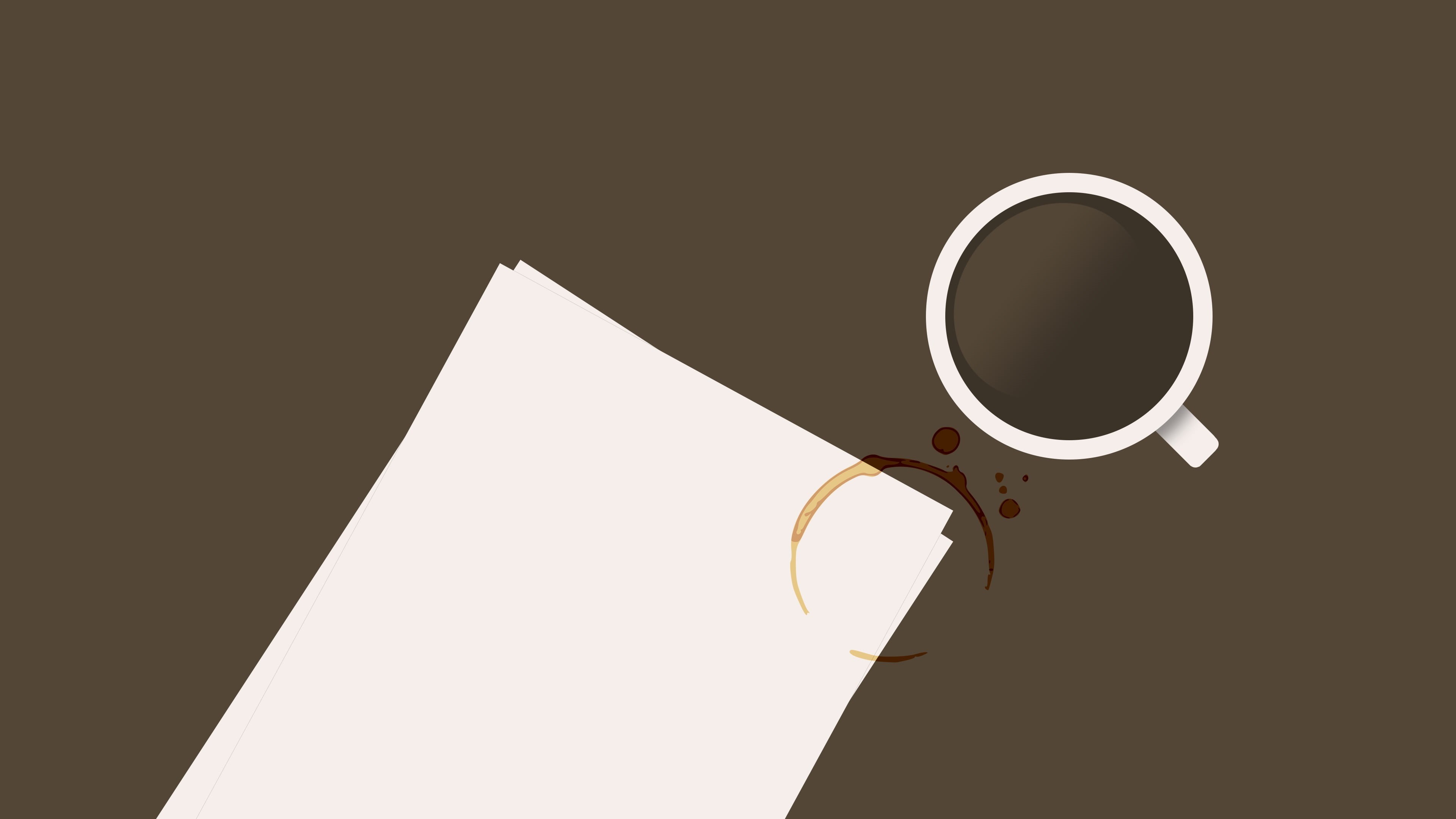 indoors, geometric shape, coffee stains, high angle view, black background, shape, printer, 4K, copy space, desk, tilt, shadow, paper, refreshment, no people, HD Wallpaper