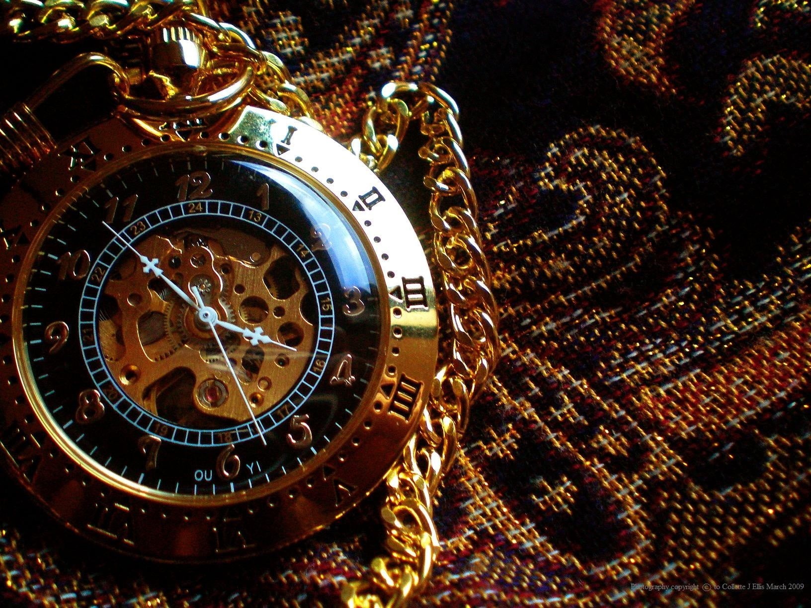 mechanical, wristwatch, ornate, personal accessory, gold colored, instrument of time, bezel, watch, still life, technology, no people, man made object, HD Wallpaper