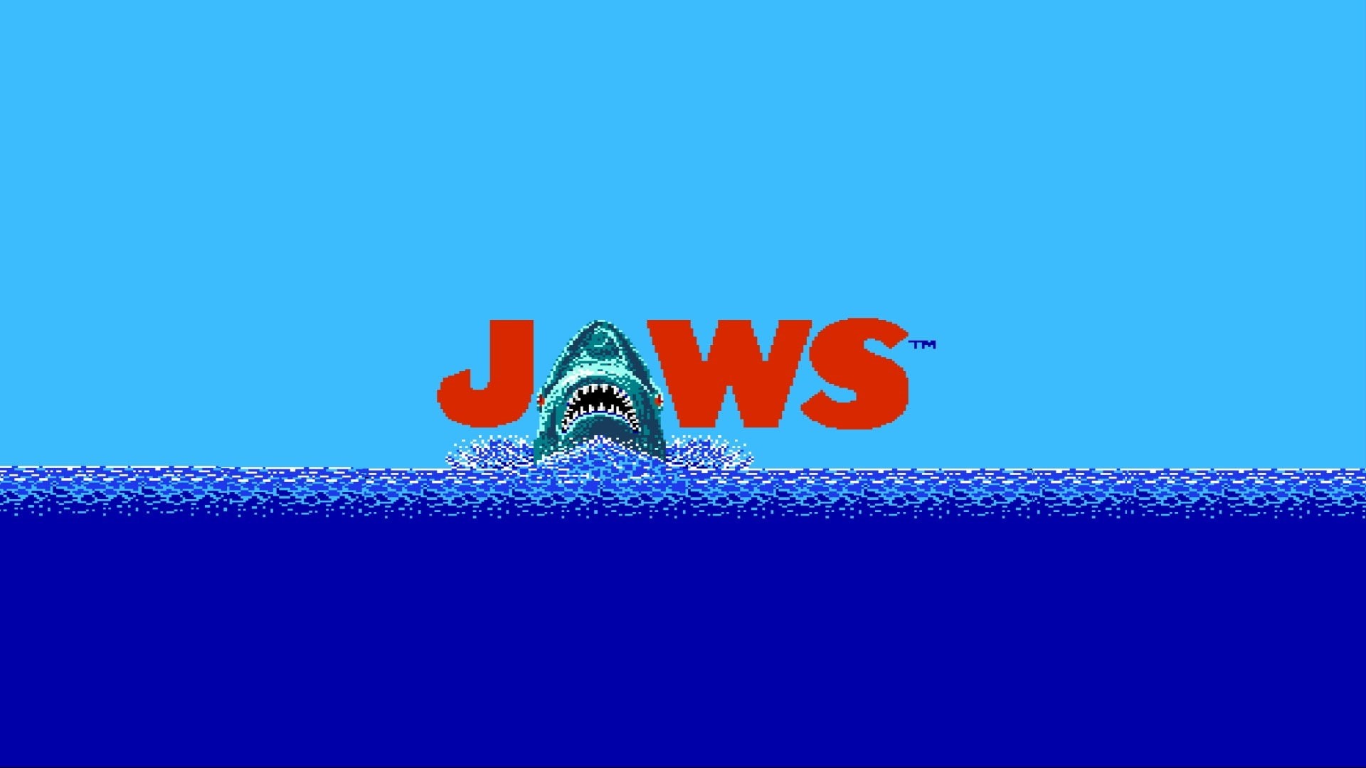 shark, pixels, 1080P, movies, Jaws, HD Wallpaper