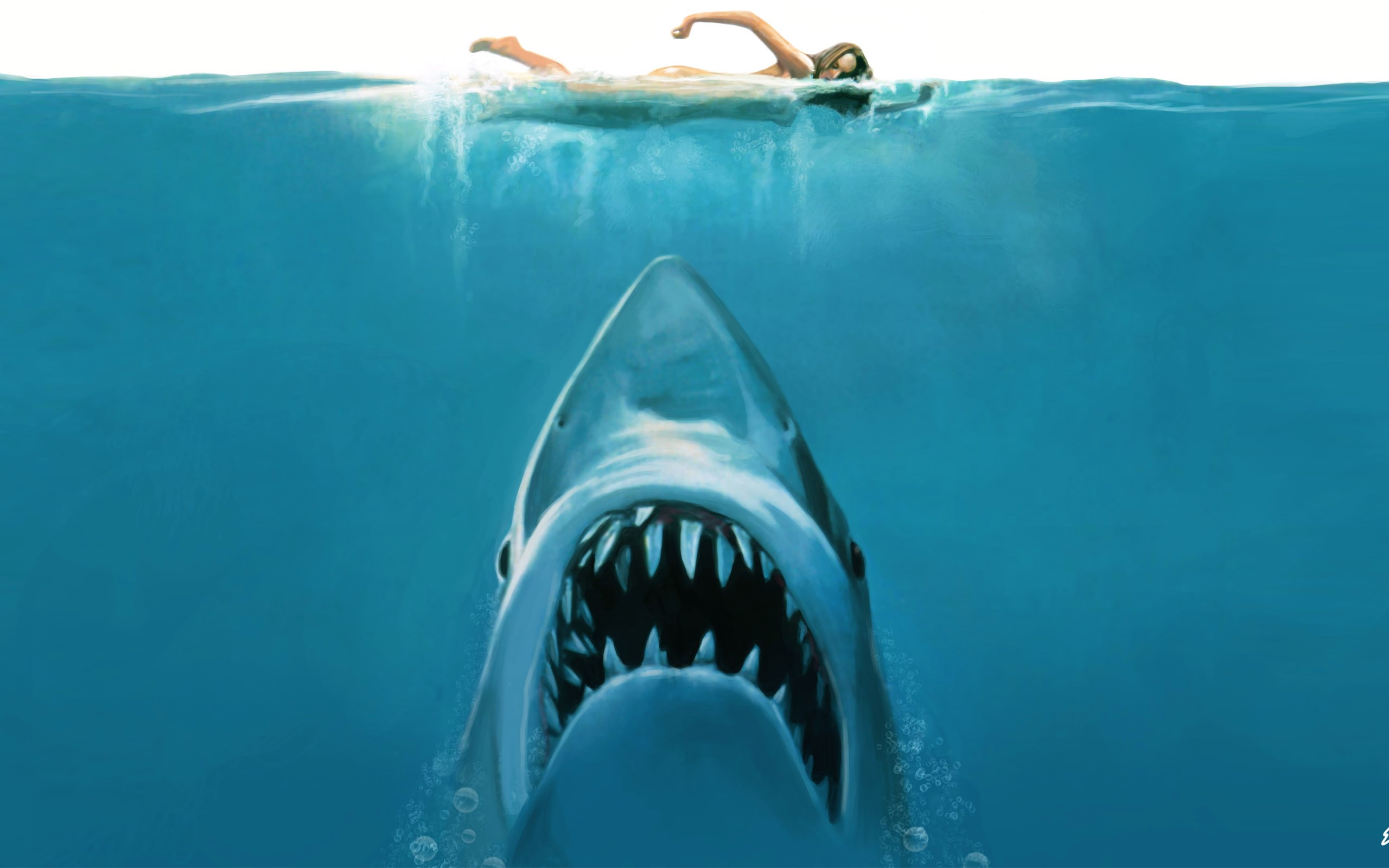 movie, jaws, 2K, concept, HD Wallpaper