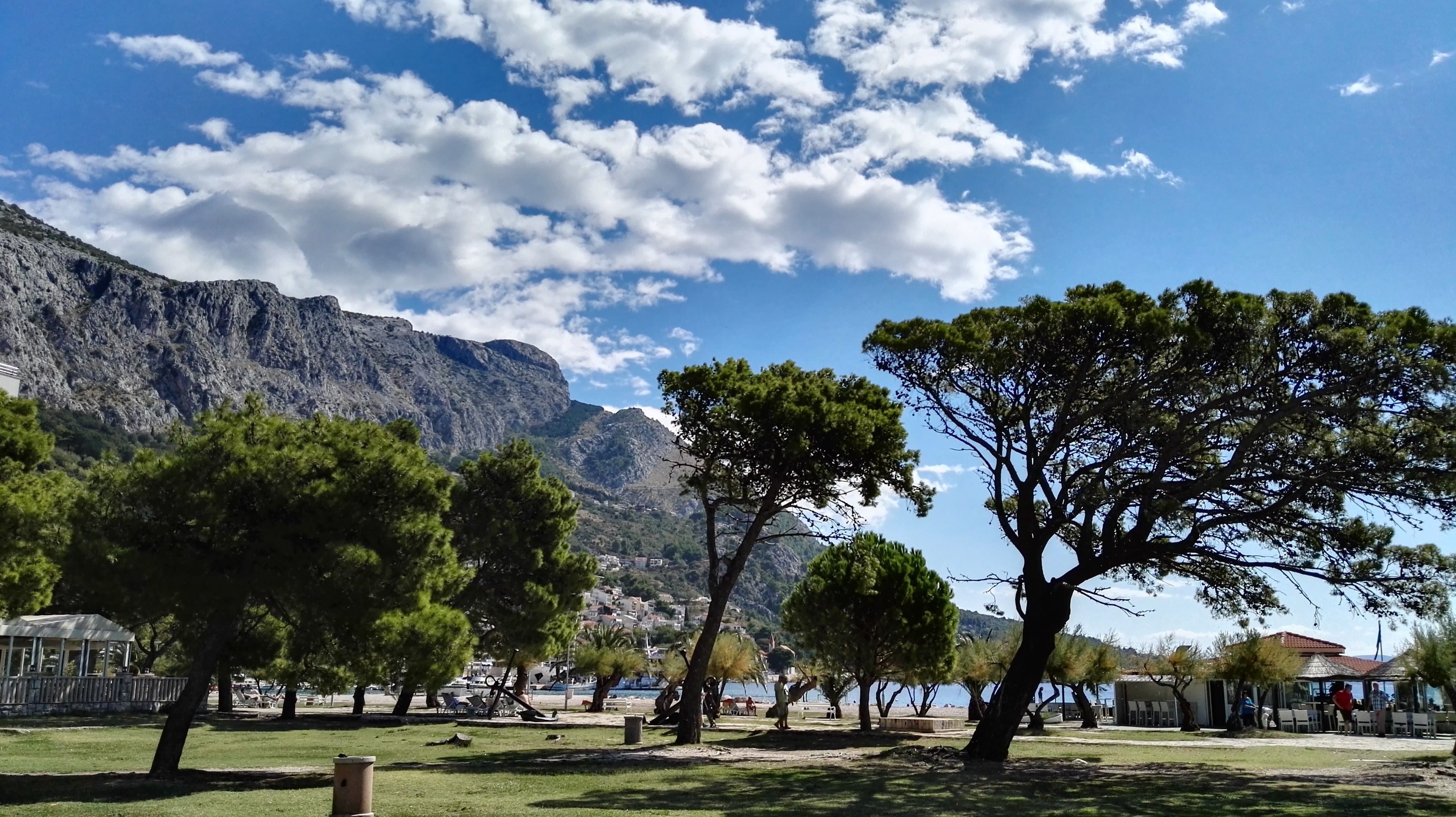 landscape, tree, plant, day, mountain, outdoors, growth, water, sky, mountains, scenics - nature, grass, nature, architecture, park, croatia, 4K, omis, HD Wallpaper