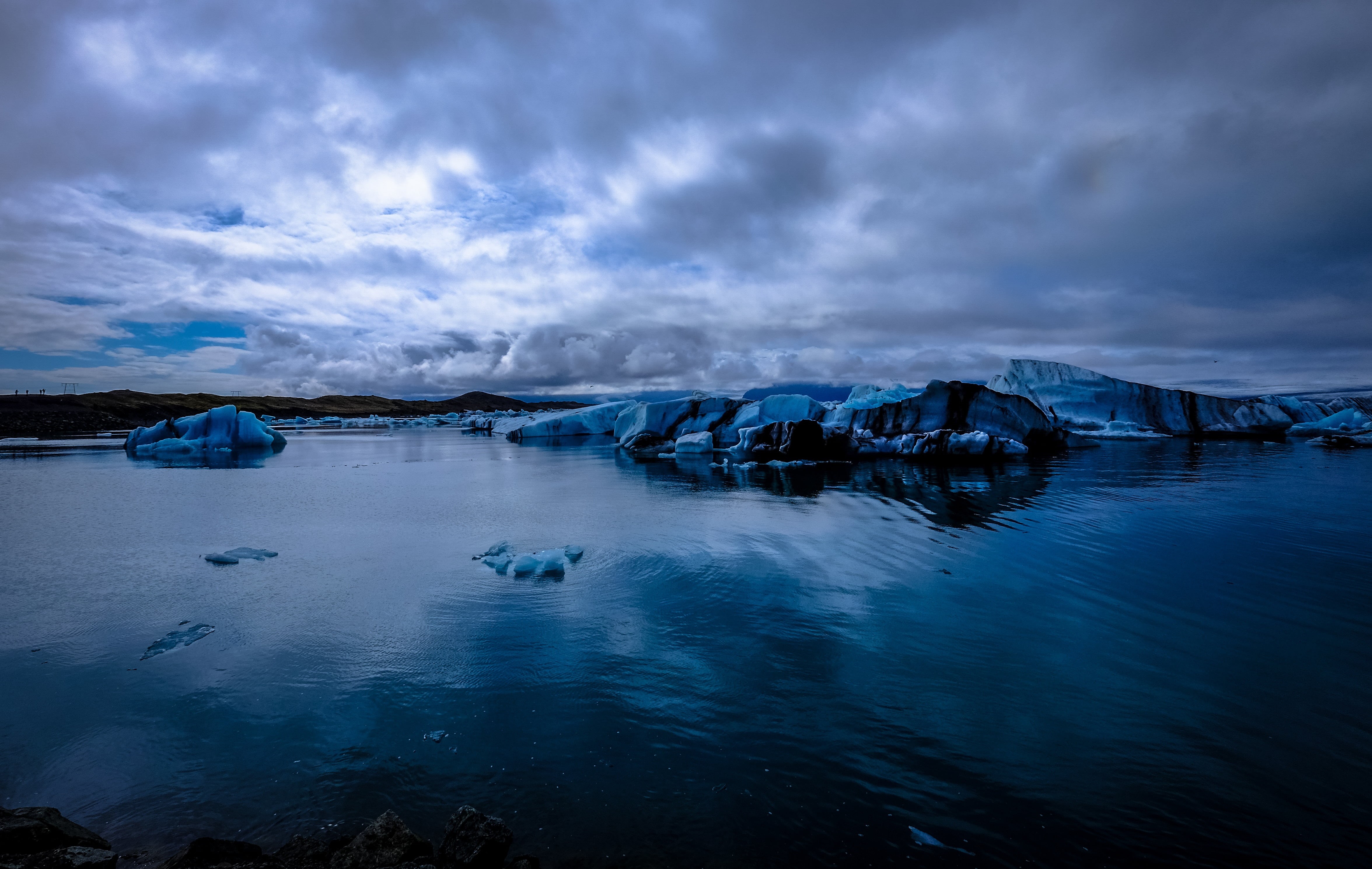 fjord, dusk, lake, water, sky, tranquility, landscape, snow, winter, north, norway, sea, reflection, greenland, outdoors, cloudscape, reykjavik, HD Wallpaper