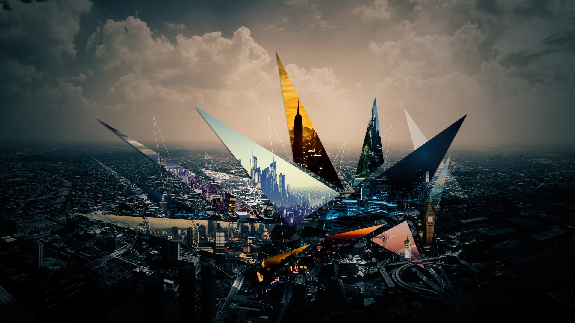 modern, street, digital composite, building exterior, s, UK, nautical Vessel, artwork, concrete, Big Ben, built structure, USA, famous Place, sky, sunset, HD Wallpaper