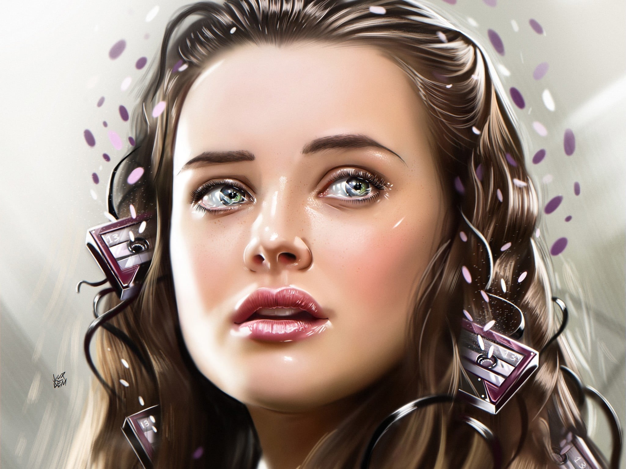 fashion, fantasy, thirteen reasons why, yasar vurdem, one person, human face, women, young women, 1080P, body part, studio shot, Katherine Langford, beauty, HD Wallpaper