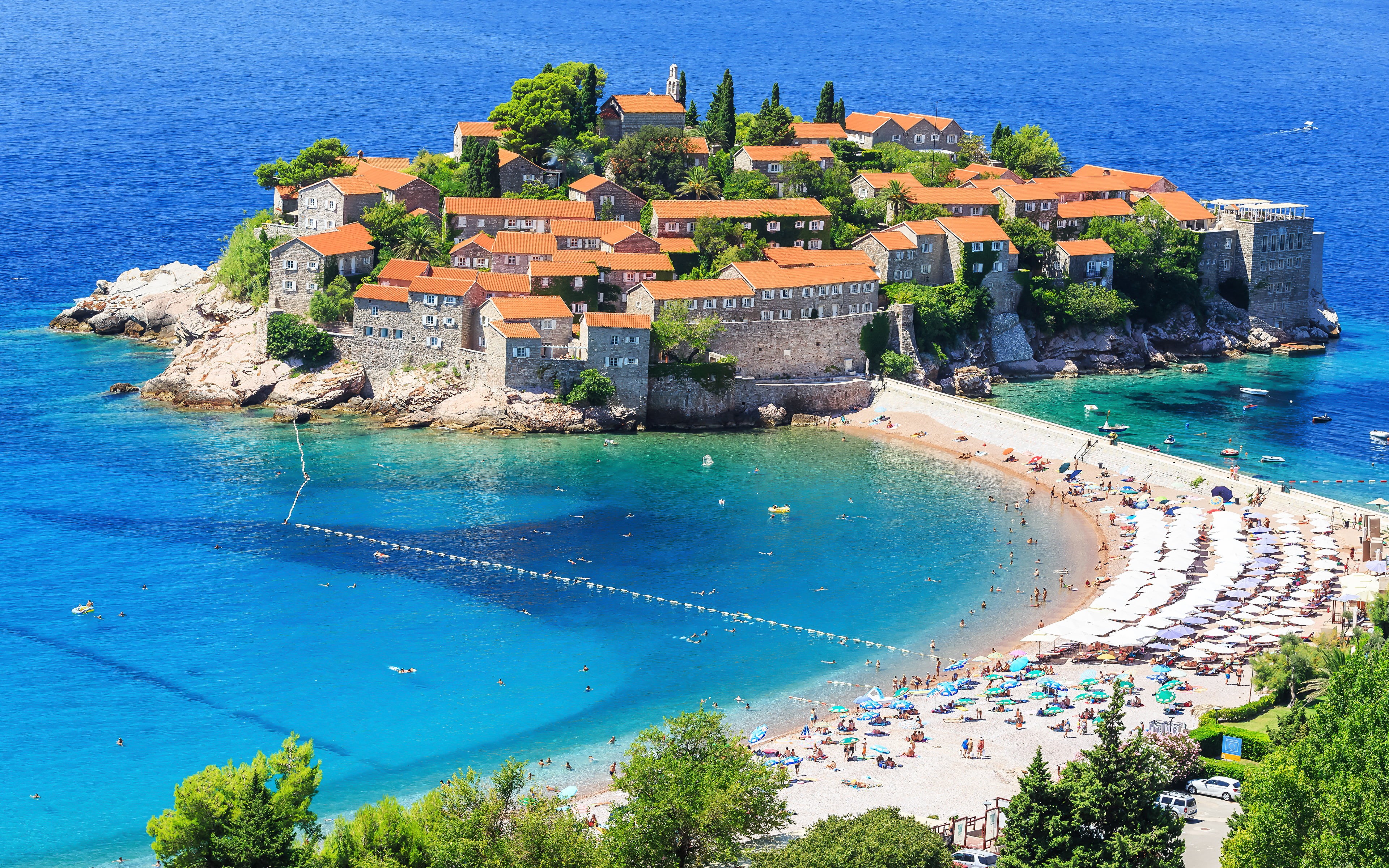 nature, adriatic, town, outdoors, incidental people, travel, water, architecture, history, tourism, near, land, built structure, the past, budva, plant, HD Wallpaper