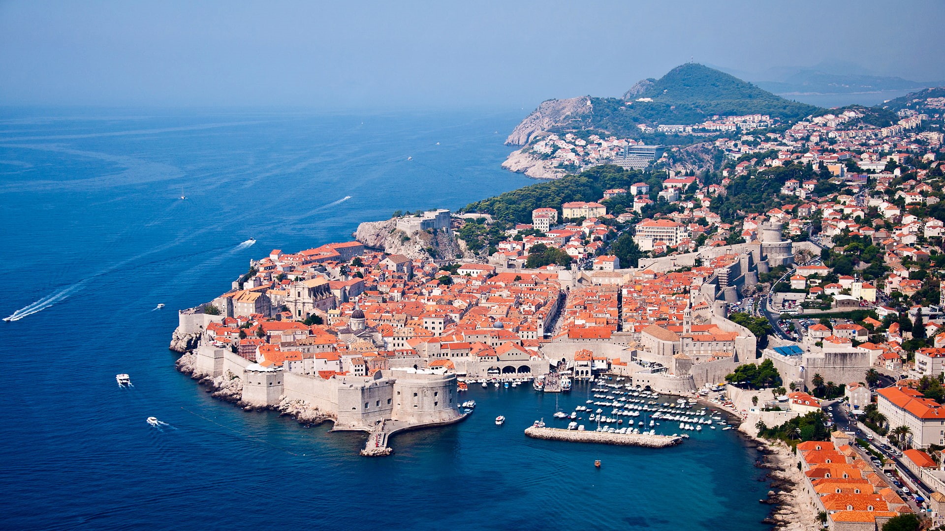 1080P, backgrounds, desktop, vacations, adriatic, hd, croatia, sea, dubrovnik, HD Wallpaper