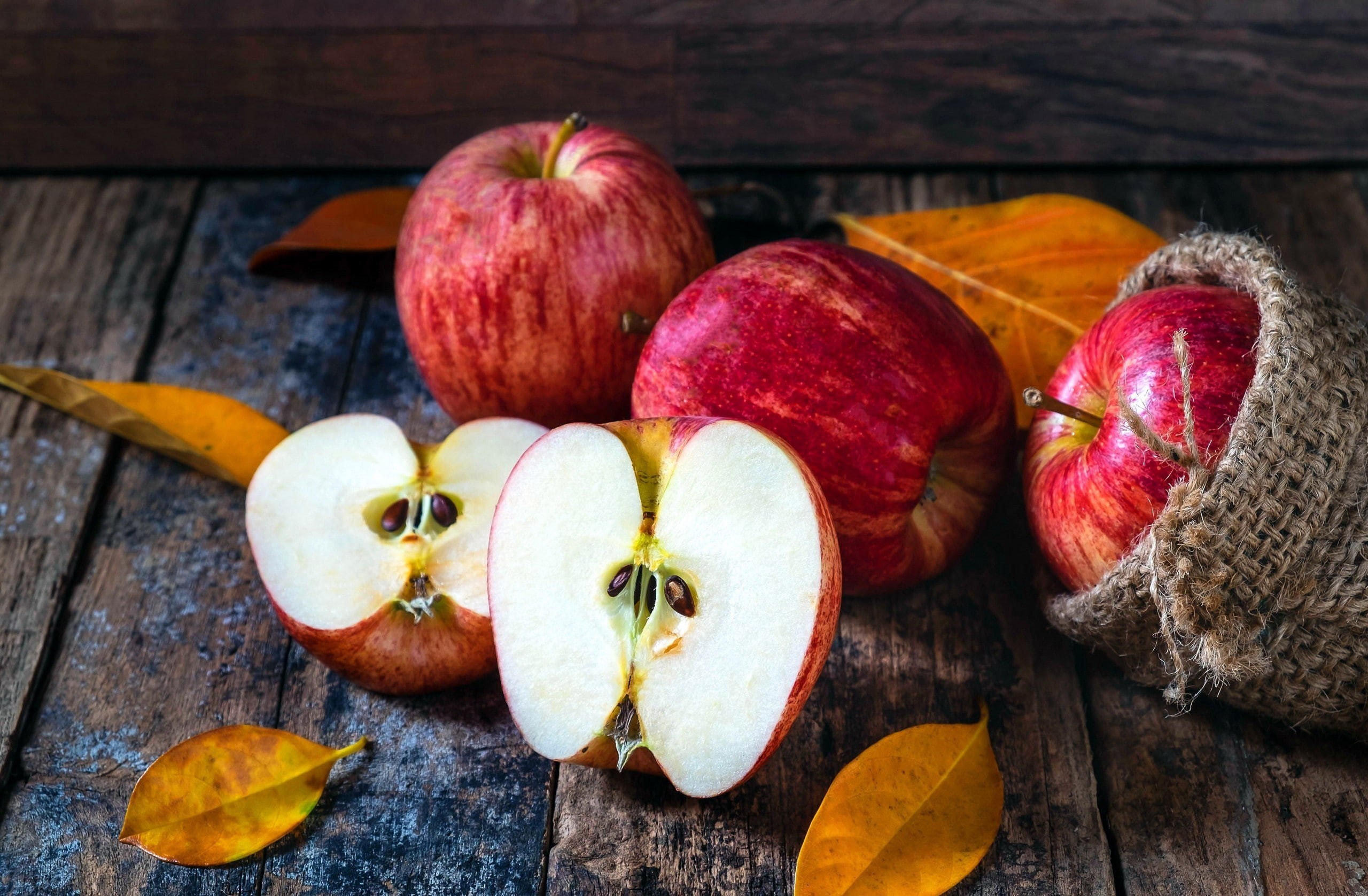 fruit, food, apples, 2K, still life, HD Wallpaper