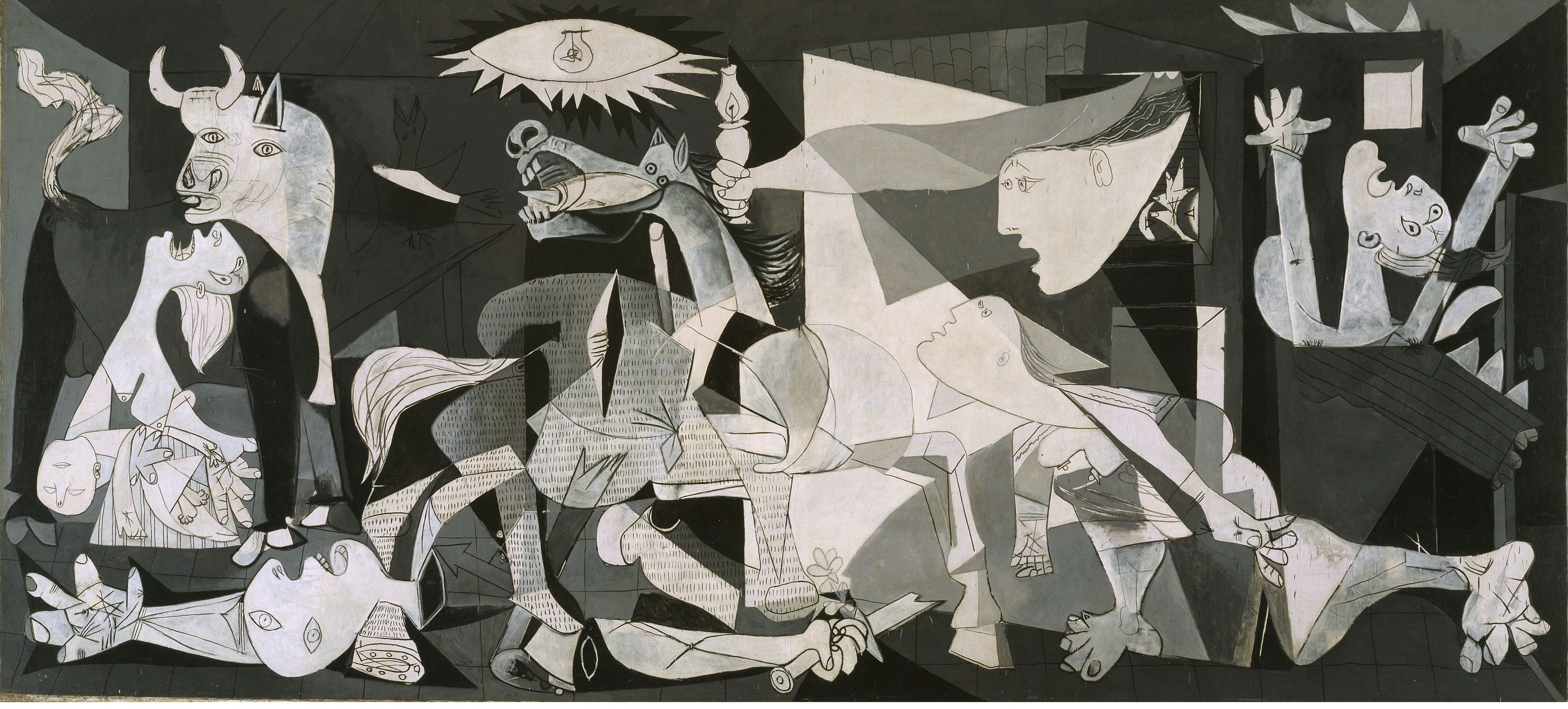 2K, pablo picasso, Classic Art, Guernica, Cubism, HD Wallpaper