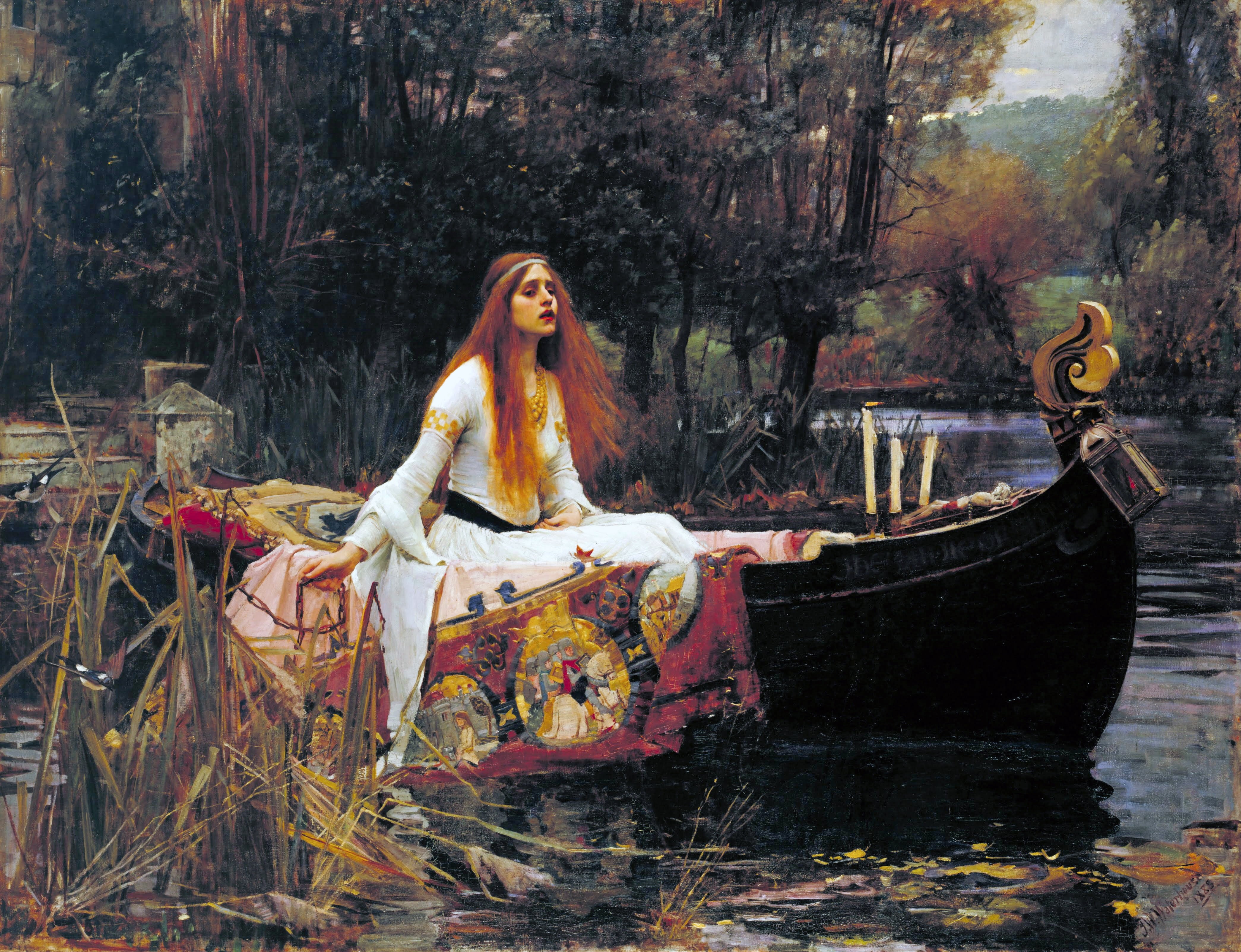 John William Waterhouse, classical art, 4K, The Lady of Shalott, classic art, HD Wallpaper