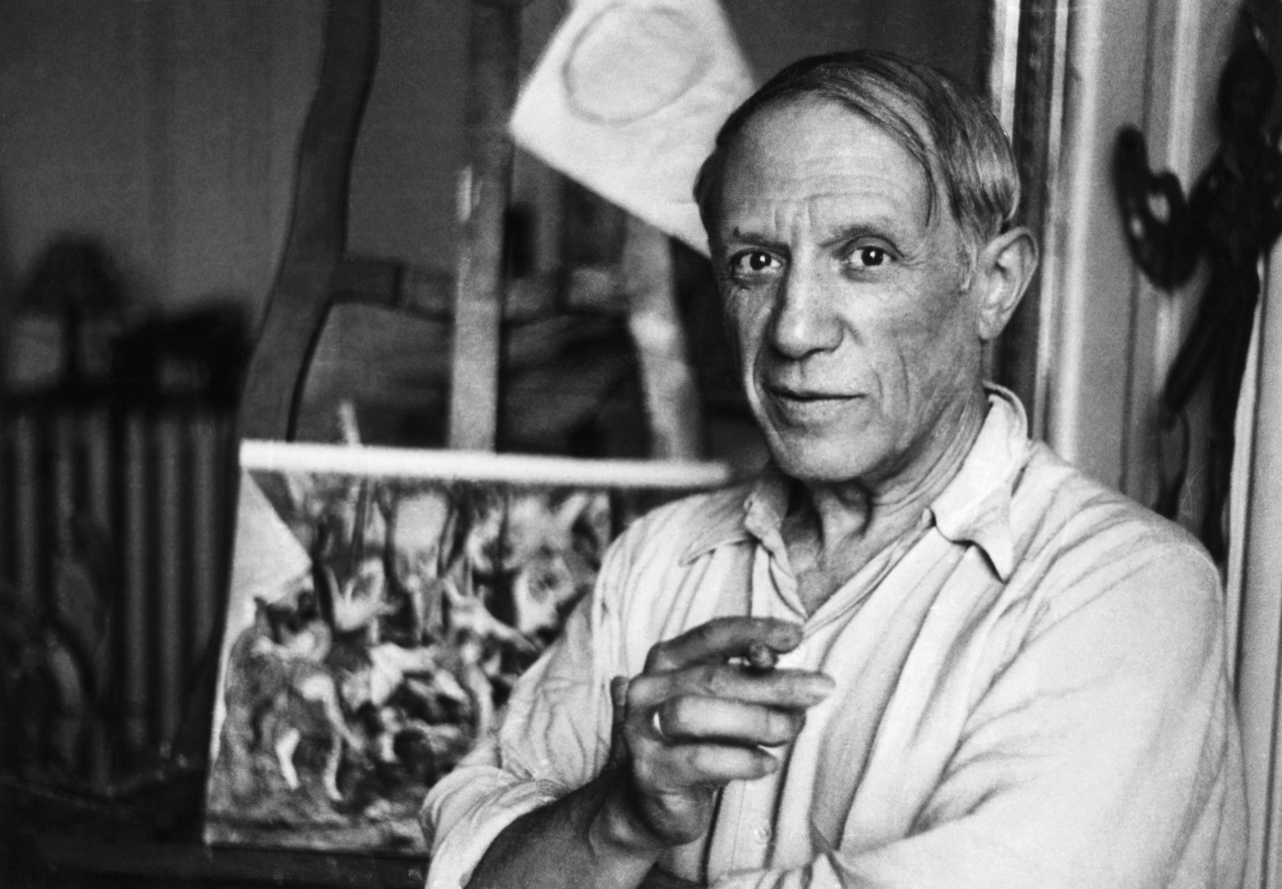 monochrome, men, Painters, Cubism, painting, 2K, pablo picasso, HD Wallpaper