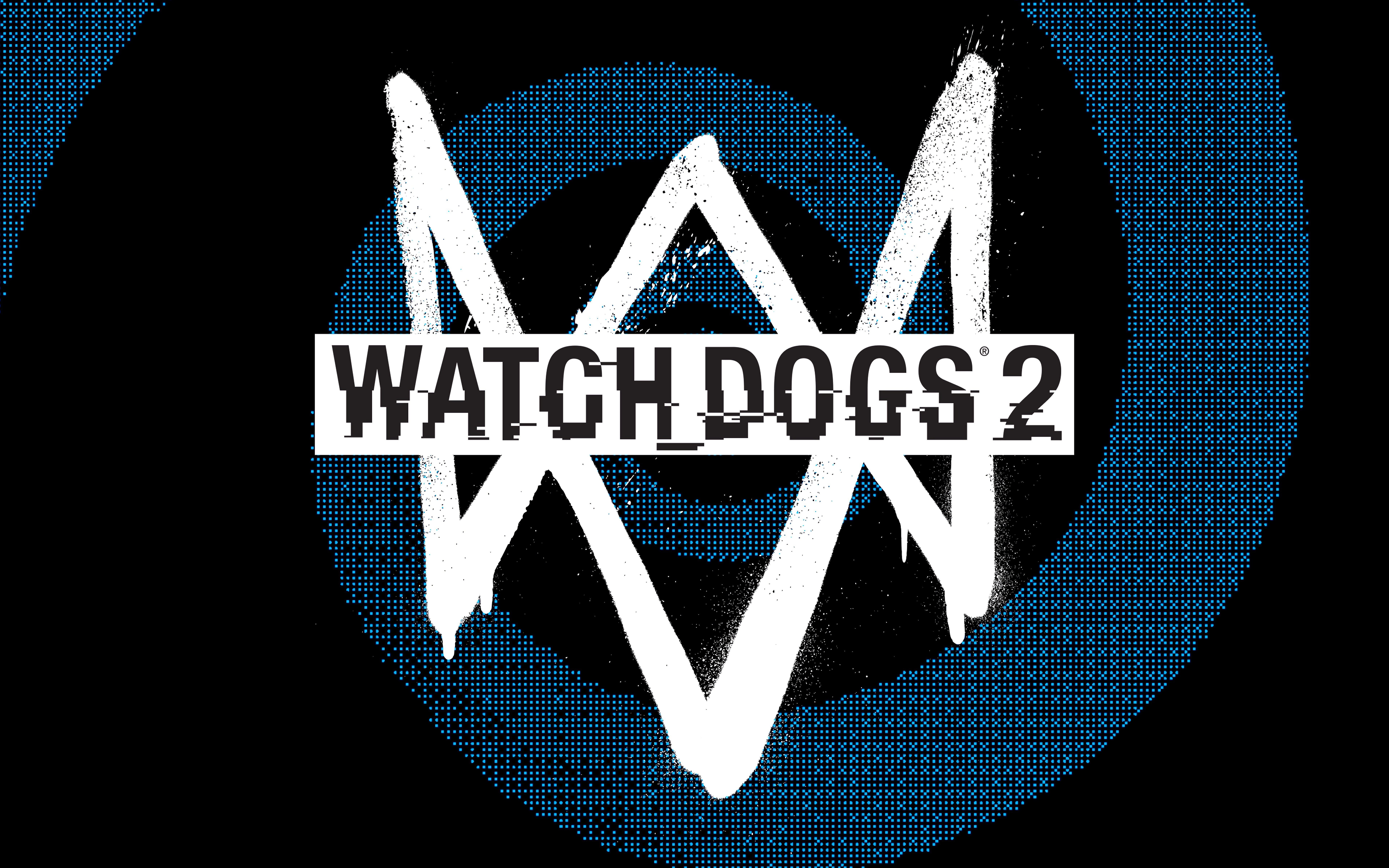 western script, Upcoming Games, hacking, text, white color, day, Watch_Dogs 2, studio shot, black color, black background, shape, blue, sign, information sign, HD Wallpaper