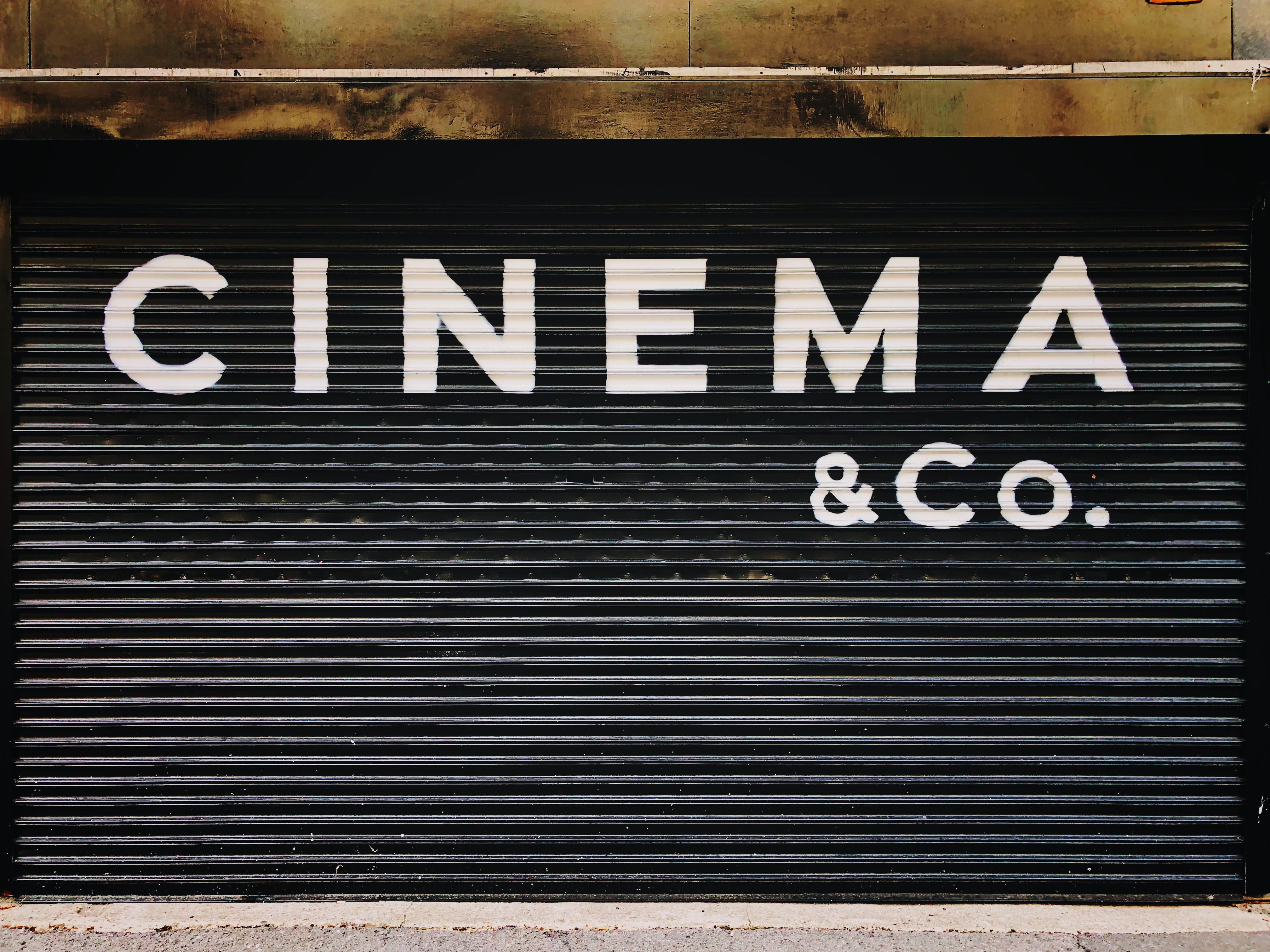 texture, script, co, sign, text, no People, cinema, black, roller, wall, shutter, building Exterior, 4K, old, information Sign, wall - Building Feature, HD Wallpaper