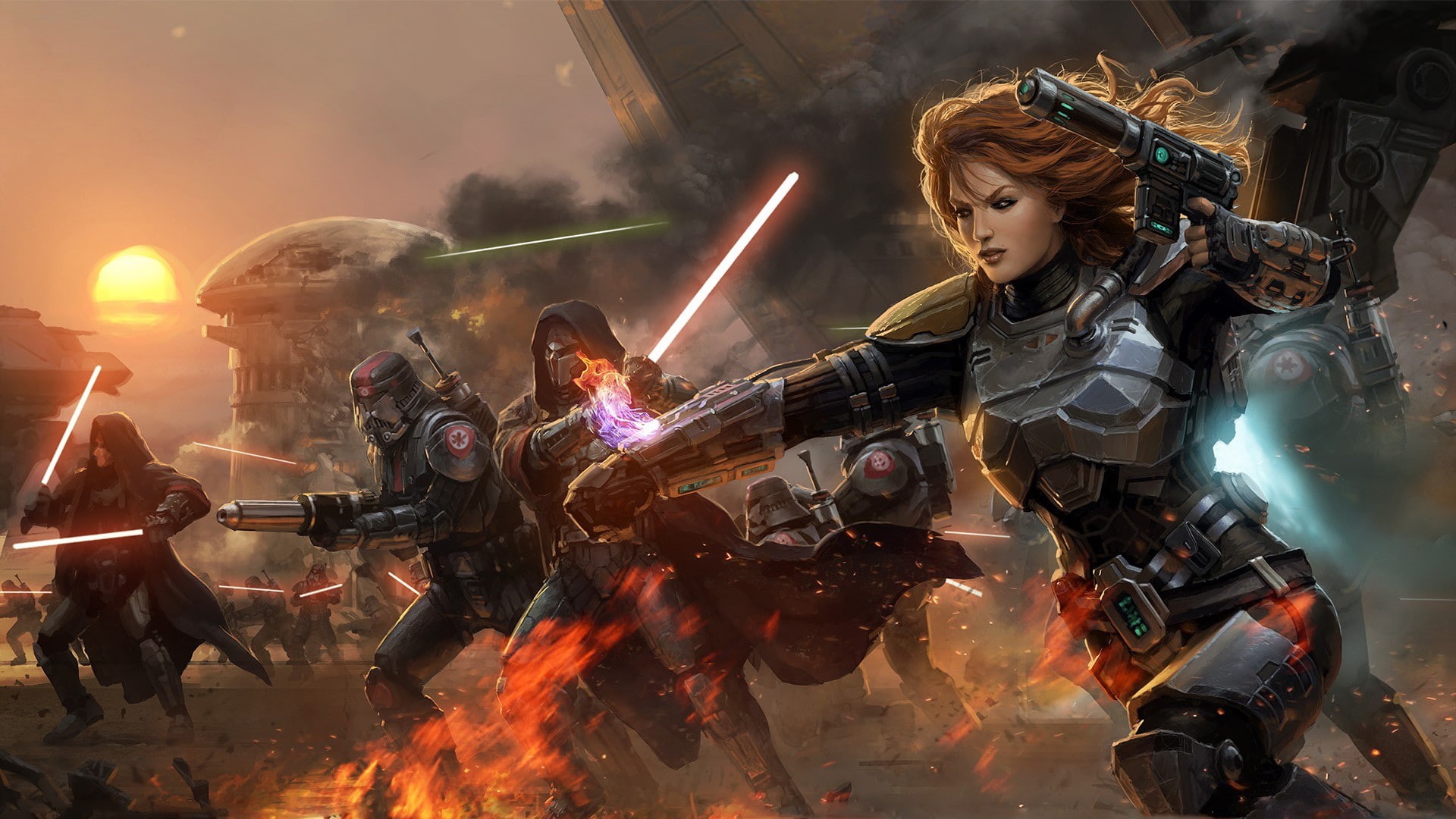 Star Wars, 1080P, artwork, Sith, lightsaber, Star Wars: The Old Republic, HD Wallpaper