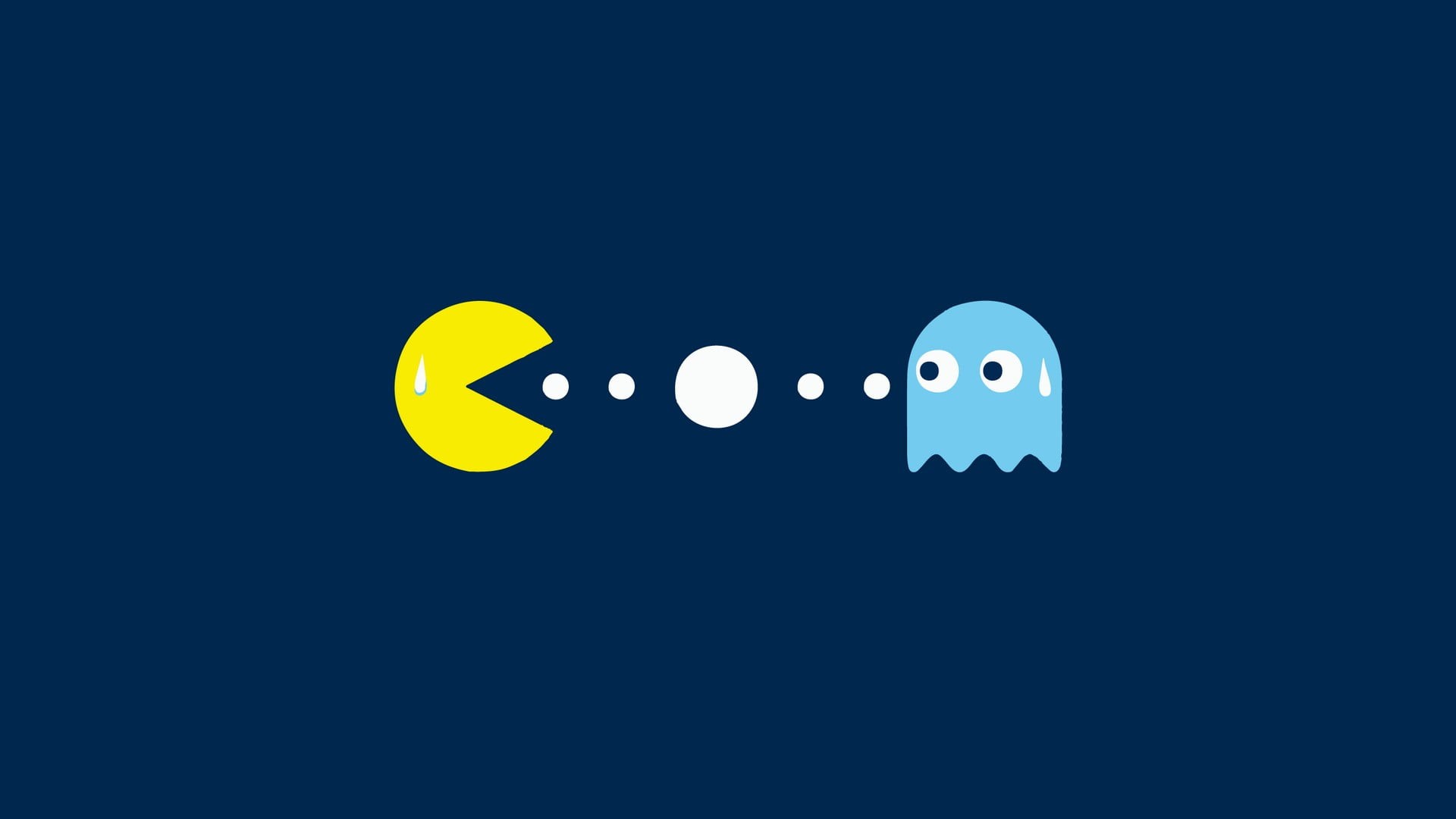 copy space, clear sky, blue background, communication, symbol, close-up, illustration, sky, nature, 1080P, no people, pac, creativity, blue, Pacman, man, HD Wallpaper