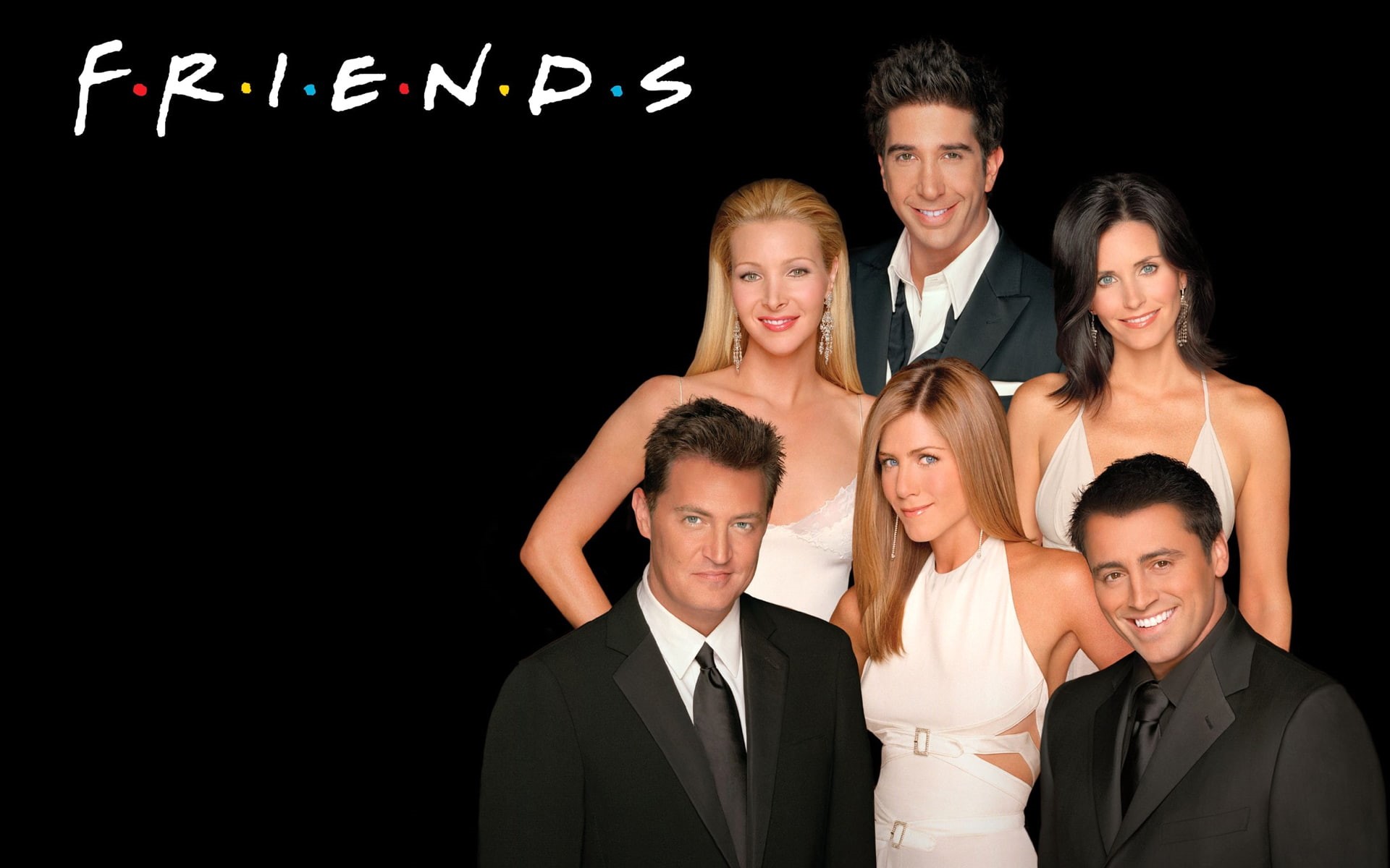 Courteney Cox, the series, Chandler Bing, poster, Matt LeBlanc, Rachel Green, Jennifer Aniston, 1080P, Monica Geller, actors, characters, FRIENDS, Matthew Perry, HD Wallpaper