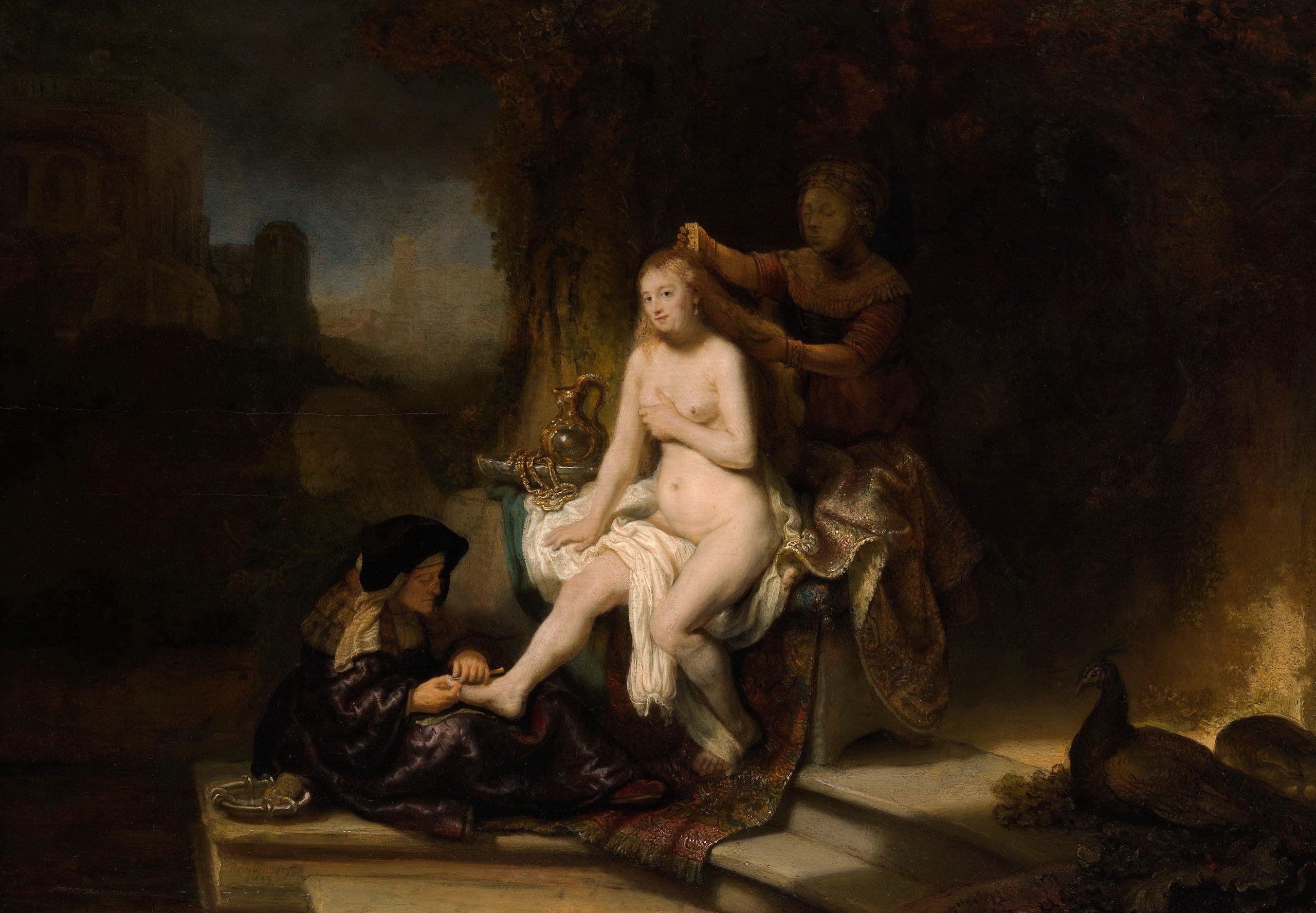2K, mialgia, genre, picture, The Toilet Of Bathsheba, Rembrandt van Rijn, HD Wallpaper